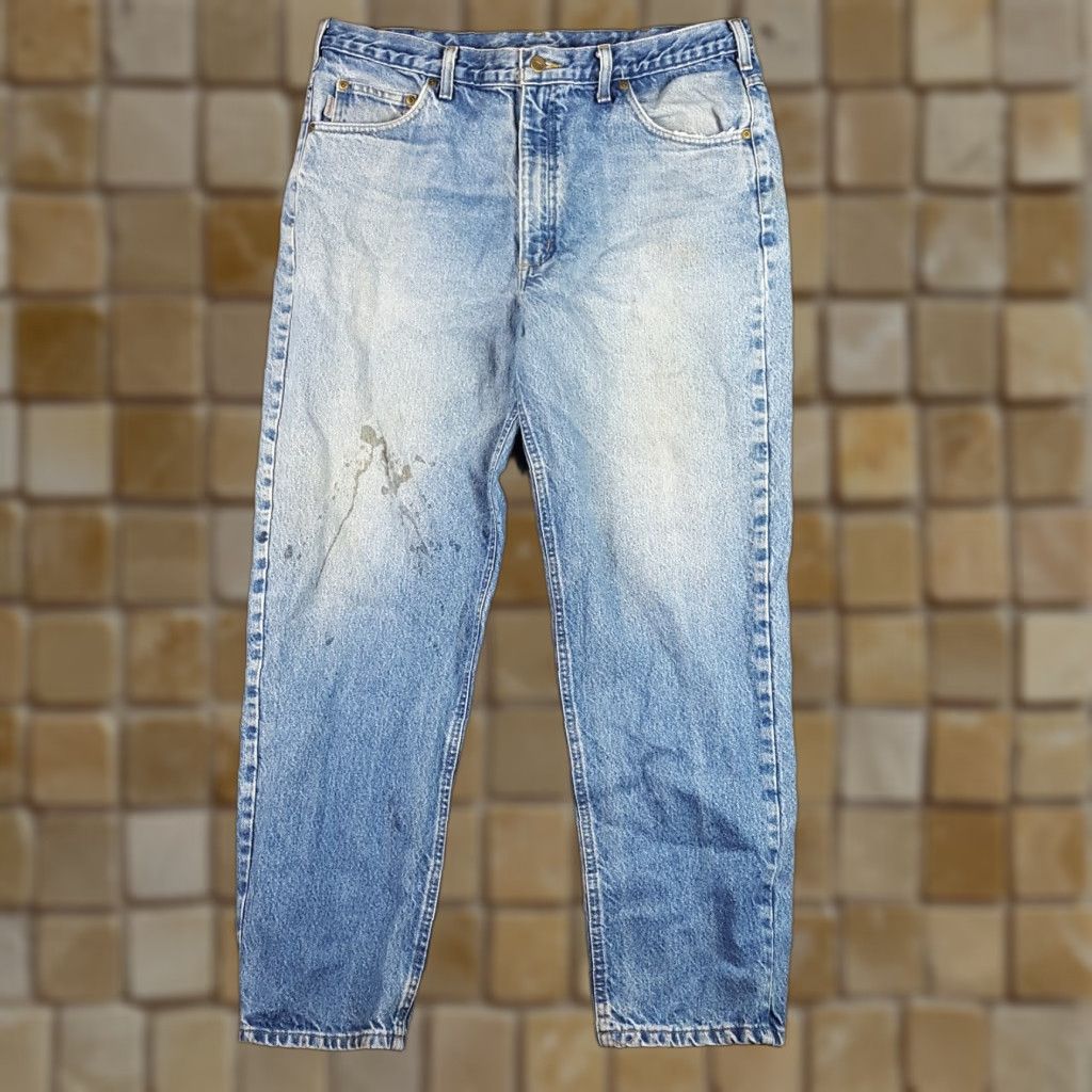 Carhartt VINTAGE Carhartt Jeans Denim 38x30 Workwear 5-Pocket Regular Fit Blue 90s Grunge Mens Size US 38 / EU 54 - 1 Thumbnail