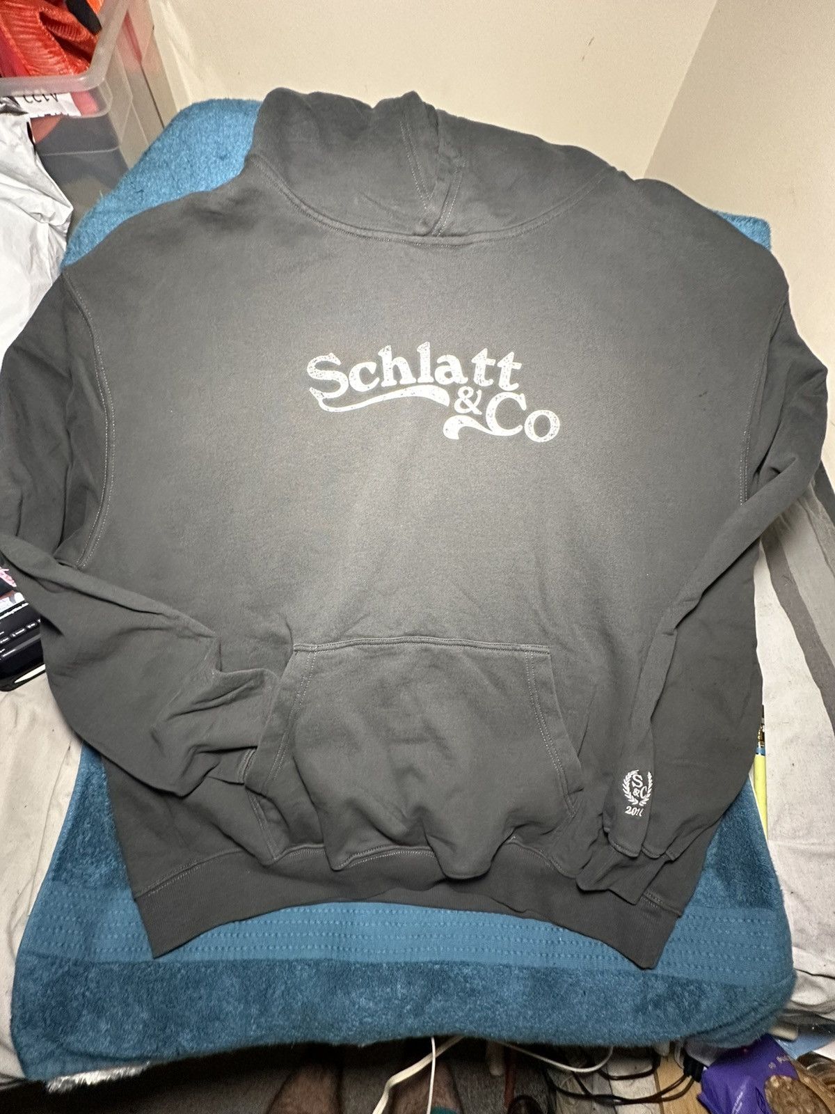 Designer × Supreme Black Schlatt&Co Hooded sweatshirt Size US L / EU 52-54 / 3 - 2 Thumbnail