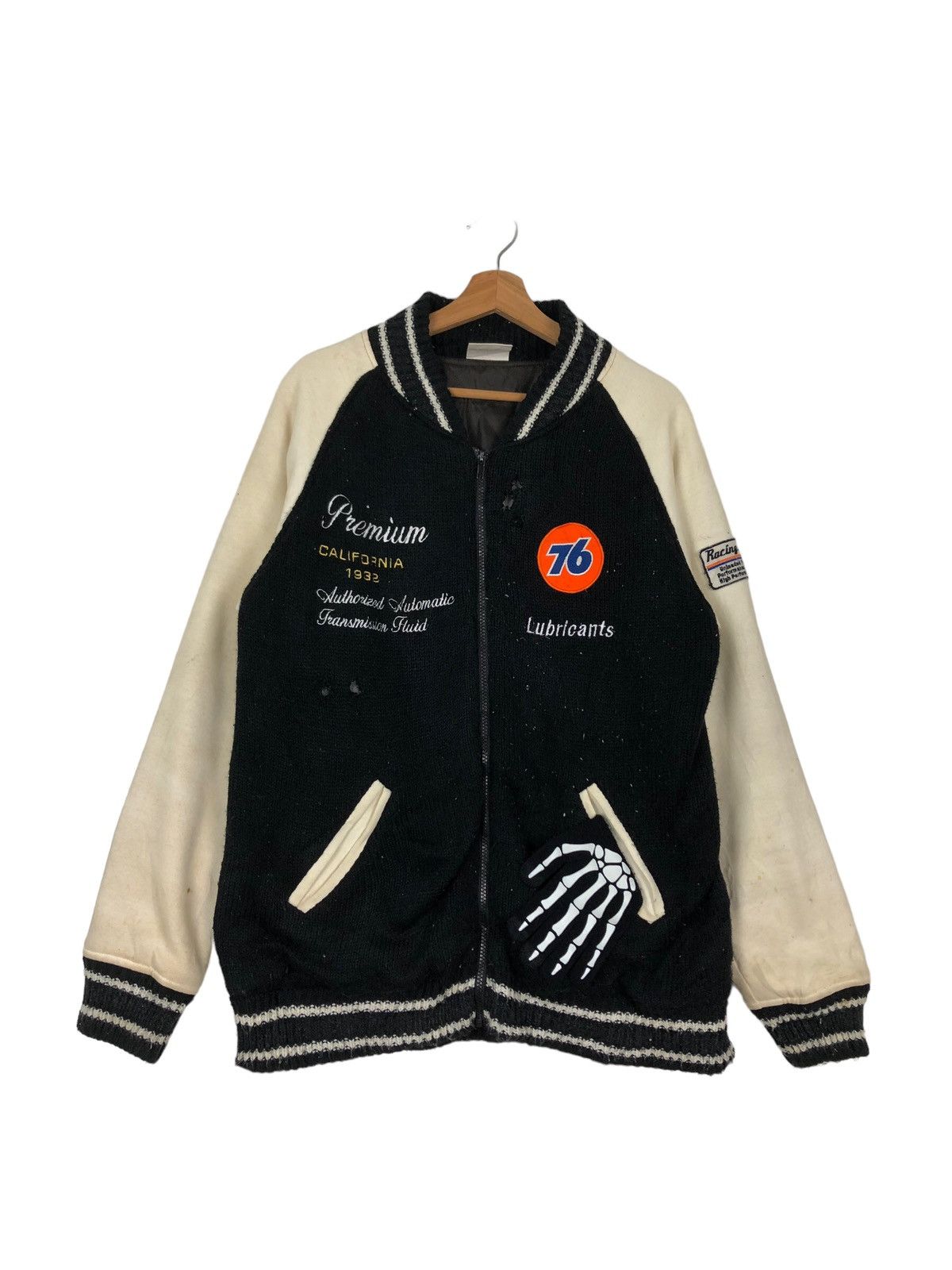 Japanese Brand 🔥RARE VINTAGE BOMBER JACKET 76 LUBRICANT SPELL OUT BIG LOGO Size US L / EU 52-54 / 3 - 1 Thumbnail