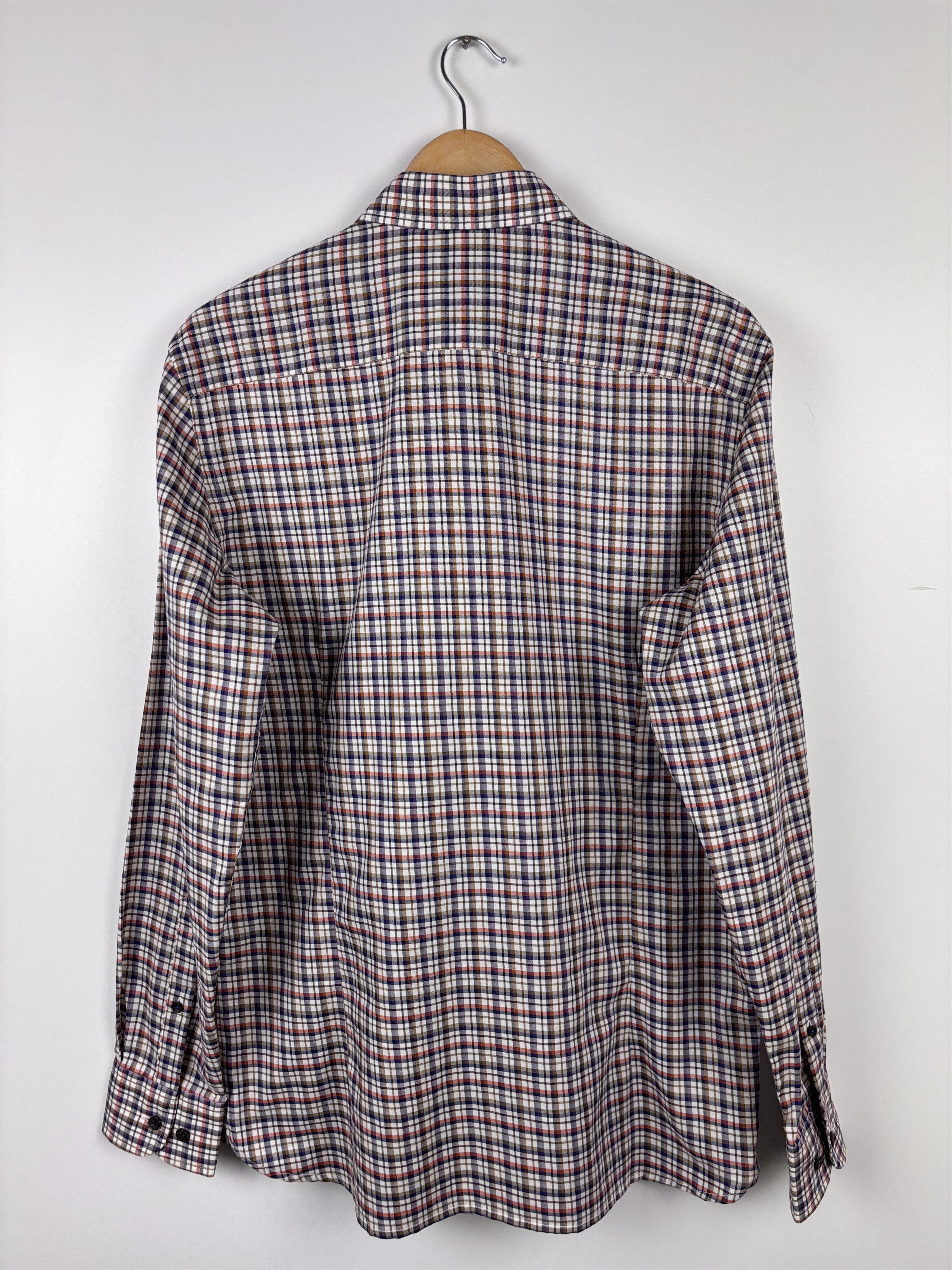 Hackett Hackett London by Thomas Mason Button Check Shirt Slim Fit Size US L / EU 52-54 / 3 - 4 Thumbnail