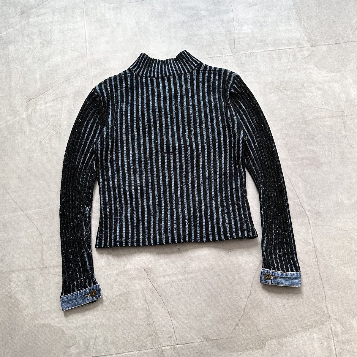 Miss Sixty Vintage Denim/Knit Sweater Hysteric Glamour Style Size L / US 10 / IT 46 - 7 Thumbnail