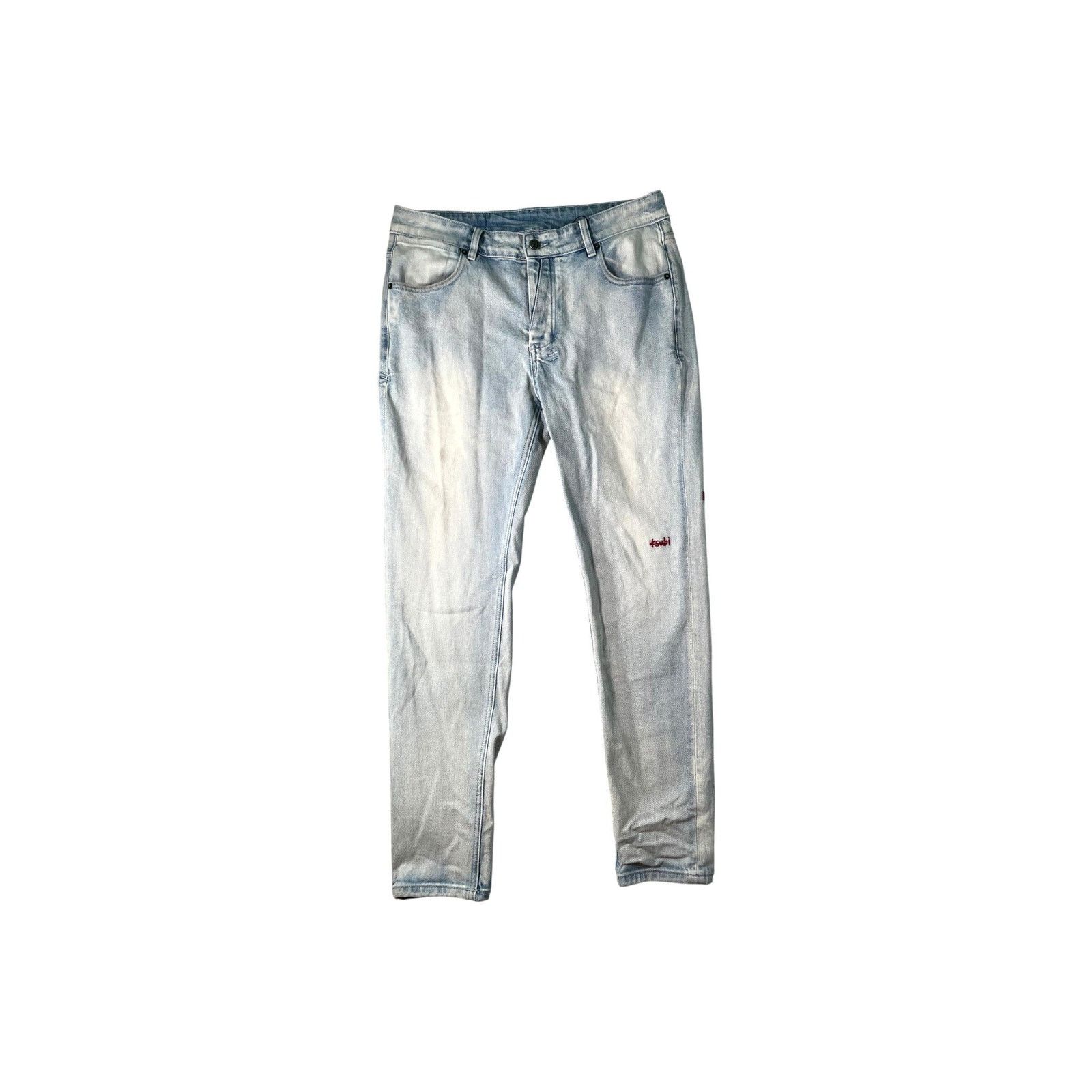 Ksubi Ksubi Light Wash & Red Jeans Size US 34 / EU 50 - 1 Thumbnail