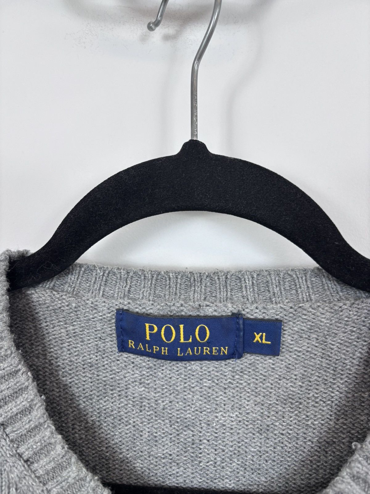 Polo Ralph Lauren Polo Ralph Lauren Men’s Classic Grey Knit Sweater Pullover Size US XL / EU 56 / 4 - 7 Thumbnail