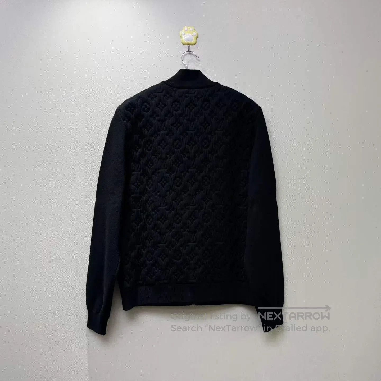 Louis Vuitton Louis Vuitton Black Texture Full Logo Cotton Filled Jacket Size US L / EU 52-54 / 3 - 4 Thumbnail