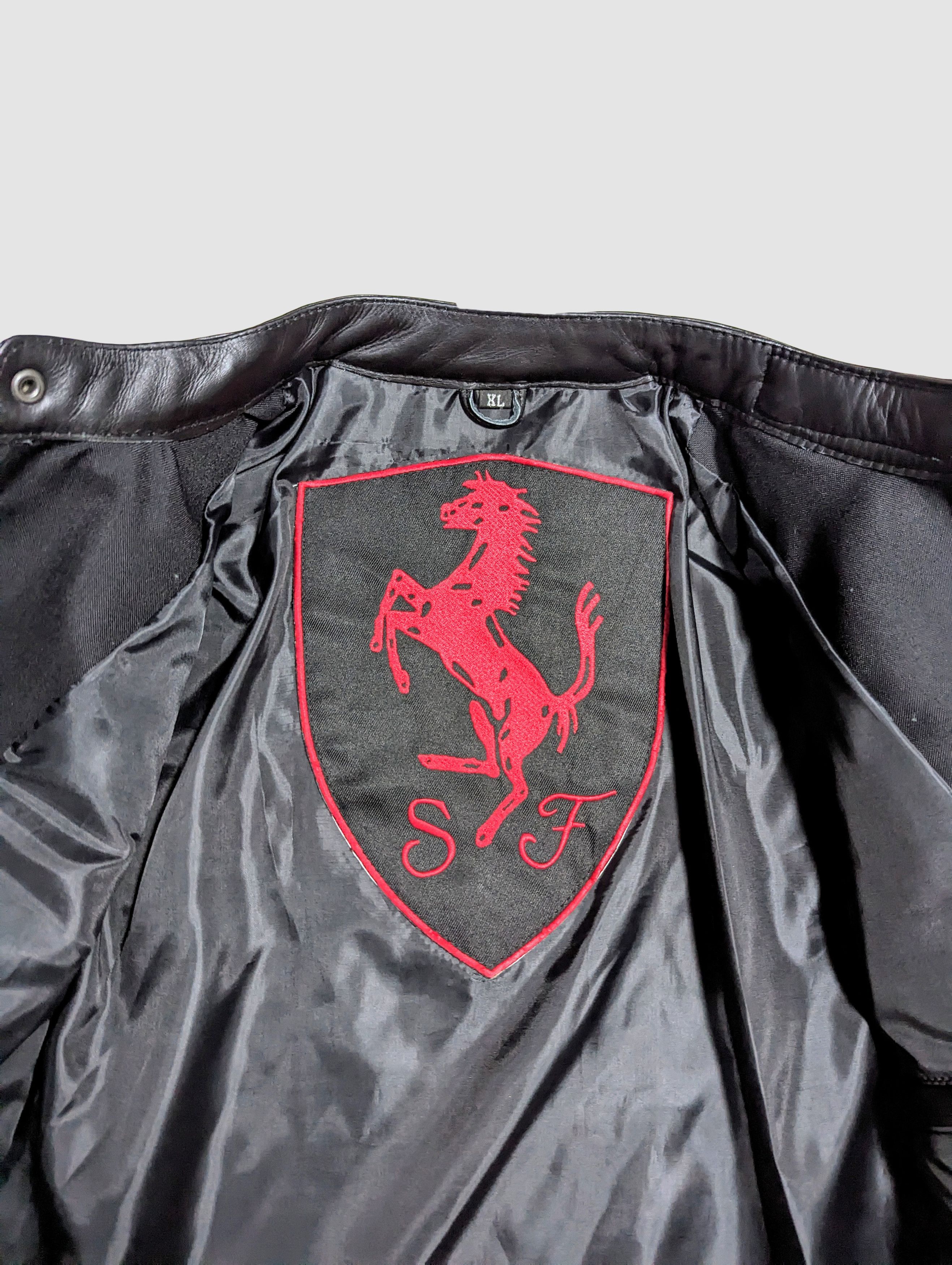 Formula 1 🔥 FERRARI 🔥 Leather Jacket Rare F1 Streetwear Racing Size US L / EU 52-54 / 3 - 8 Thumbnail