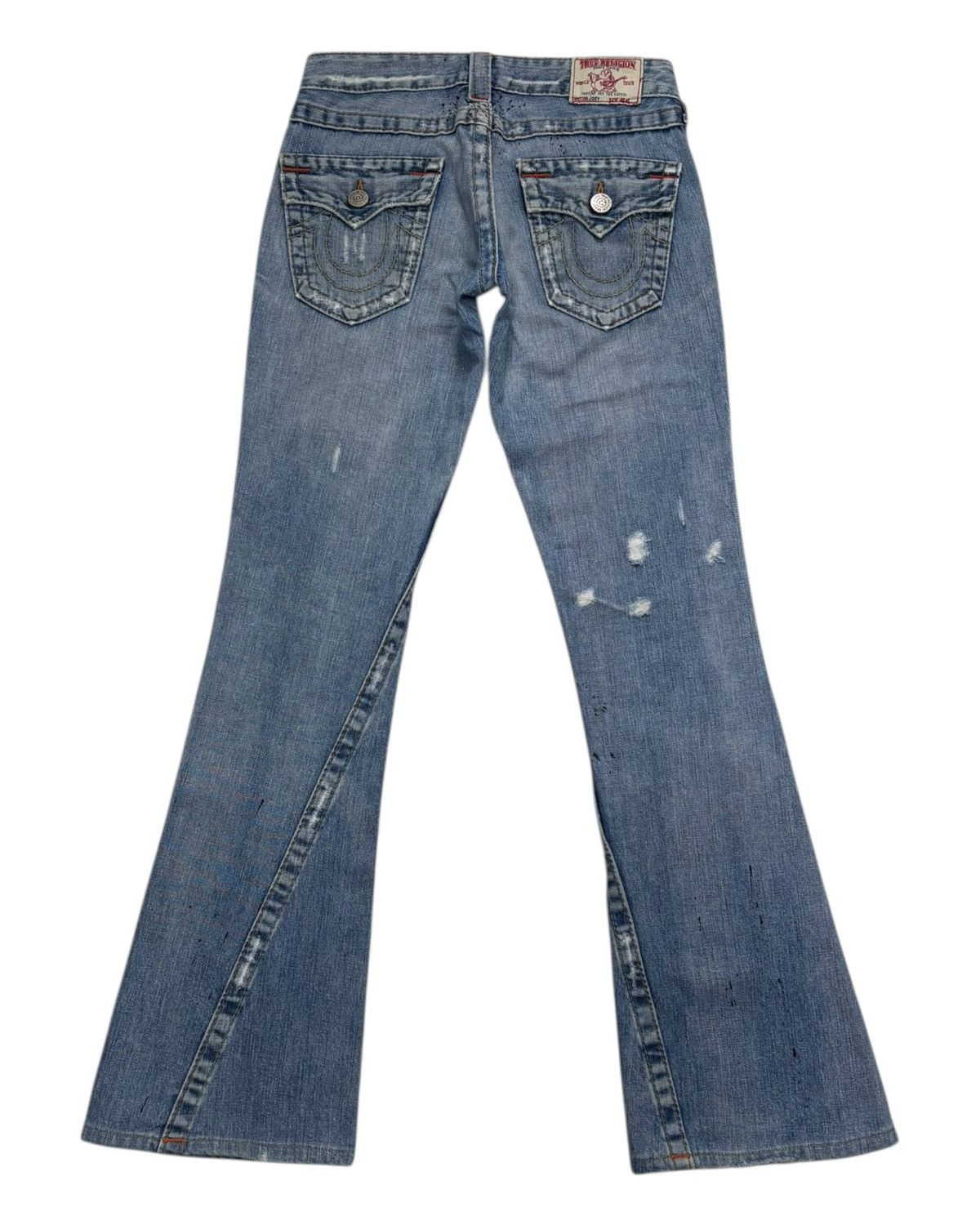 Hysteric Glamour × True Religion True Religion Joey Bootcut Flare Distressed Denim Jeans Size 27" / US 4 / IT 40 - 10 Thumbnail