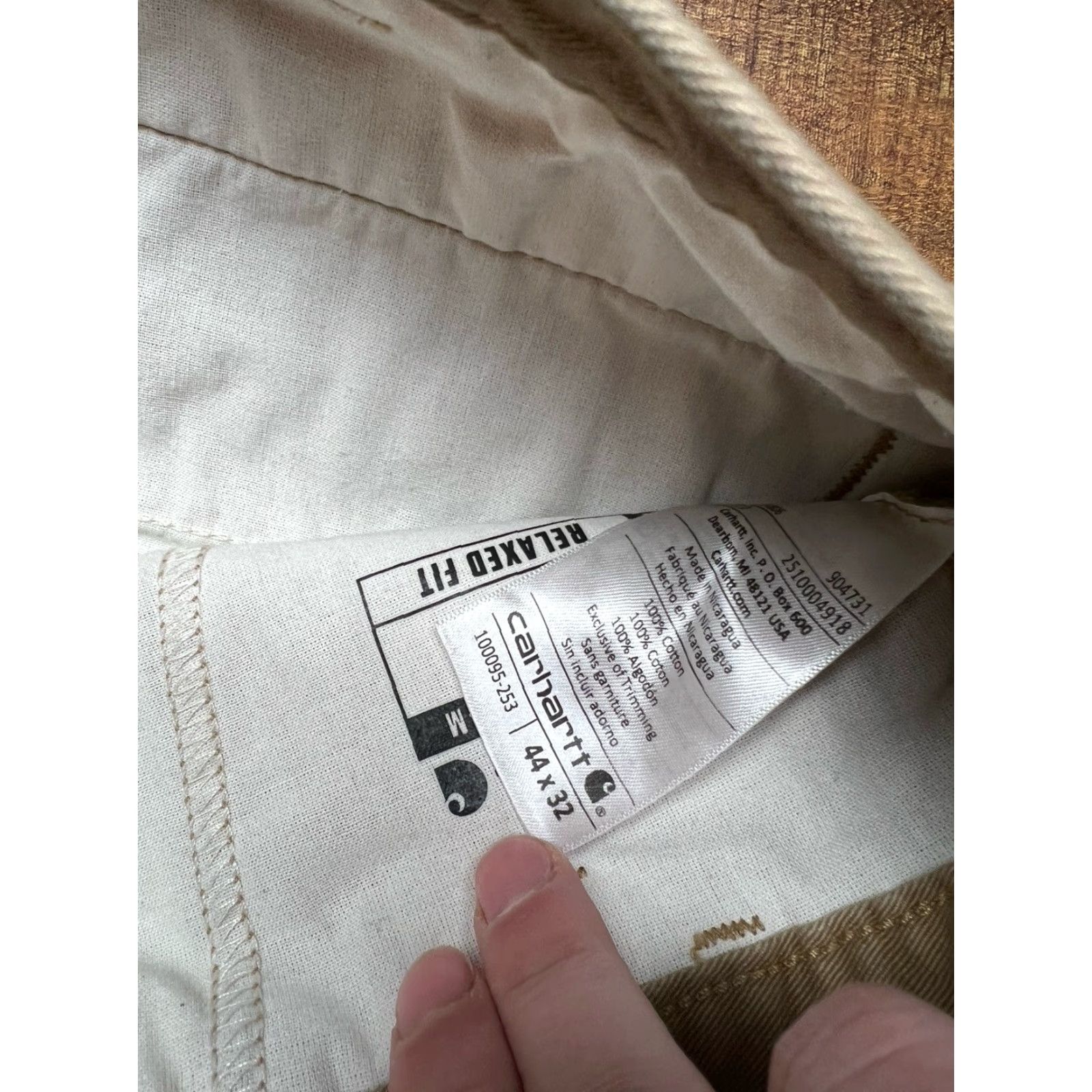 Carhartt VINTAGE Carhartt Relaxed Fit Cotton Pants 44X32 Dark Khaki Twill 5-Pocket Mens Pants Size US 44 / EU 60 - 7 Thumbnail