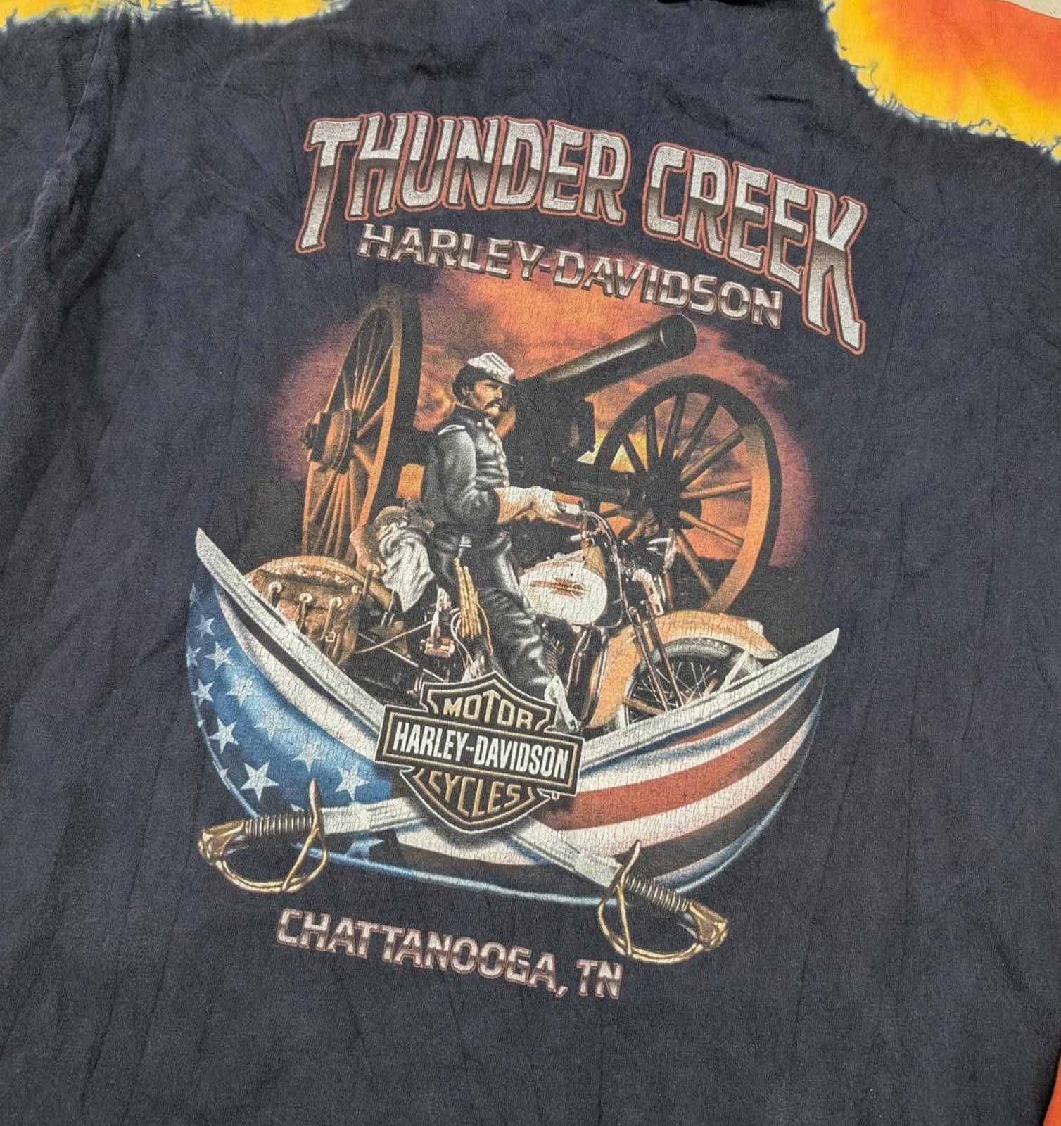 Harley Davidson Y2K 2001 Harley Davidson Thunder Creek Long Sleeve shirt Size US M / EU 48-50 / 2 - 2 Thumbnail