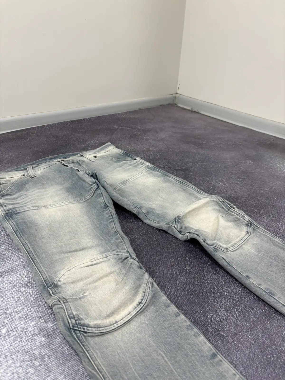 G-Star × Vintage Vintage G-Star Raw 3D Super Slim Faded Denim Japanese Jeans Size US 33 - 9 Thumbnail