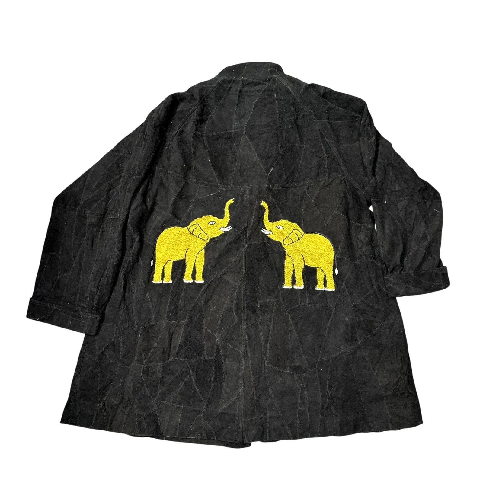 Other The African Star Leather Coat Jacket Womens Medium Elephant Size M / US 6-8 / IT 42-44 - 2 Thumbnail