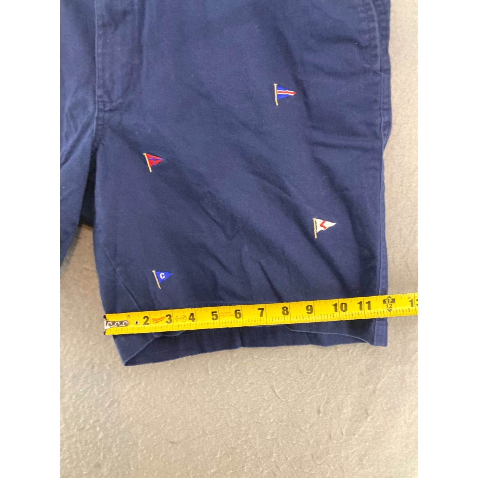 Chaps Chaps Khaki Chino Shorts Pants Mens 40 Sail Flag Embroidered Blue Button Pockets Size US 40 / EU 56 - 5 Thumbnail