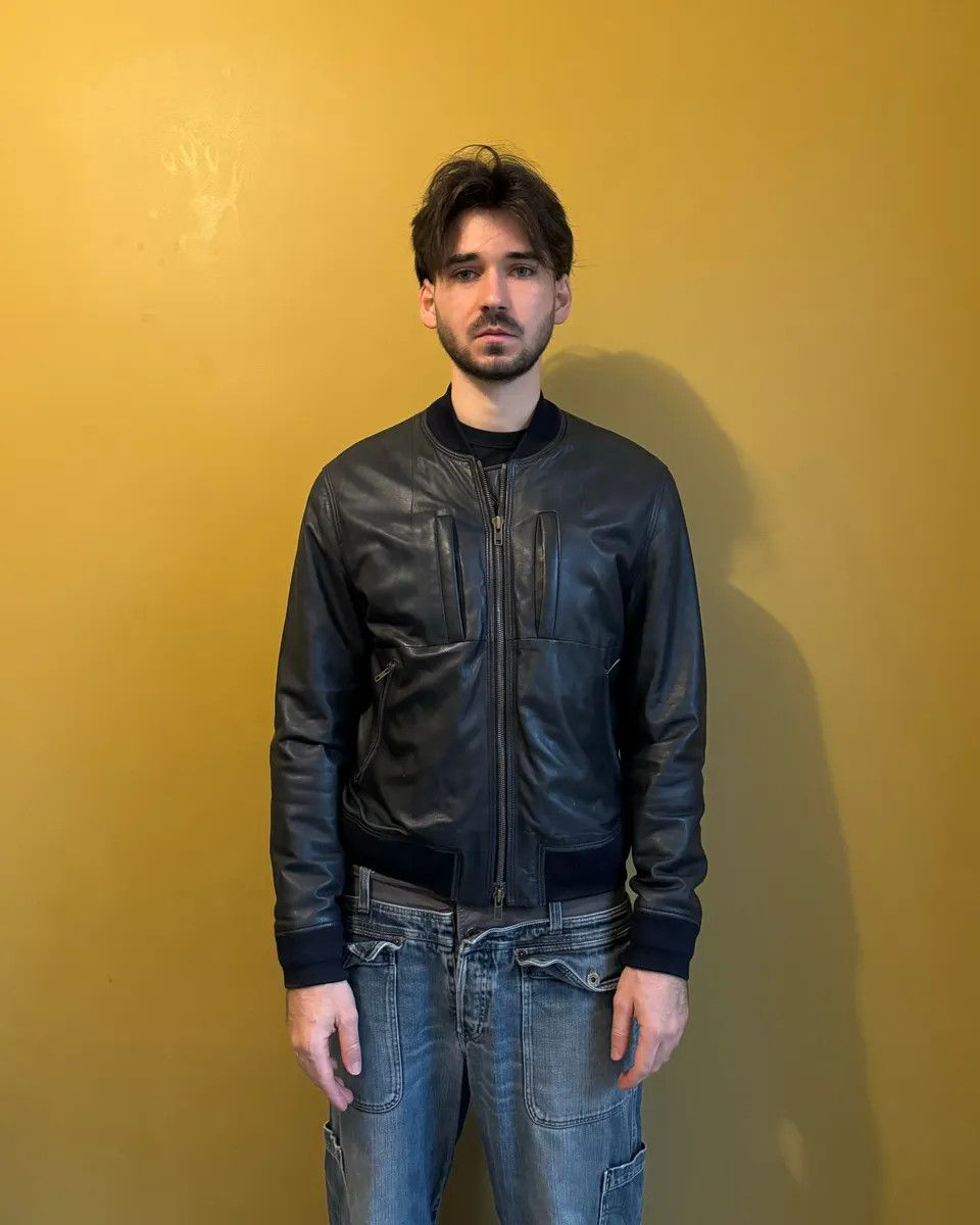 Givenchy SS2013 Givenchy Black Leather Brut Leather Jacket by Riccardo Tisci Size US L / EU 52-54 / 3 - 12 Thumbnail