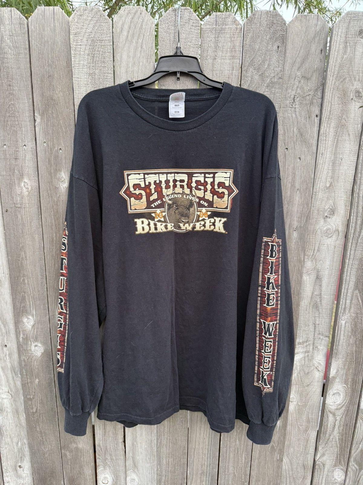 Harley Davidson × Vintage Vintage Y2K Sturgis Motorcycle Longsleeve Tshirt Size US XXL / EU 58 / 5 - 1 Thumbnail