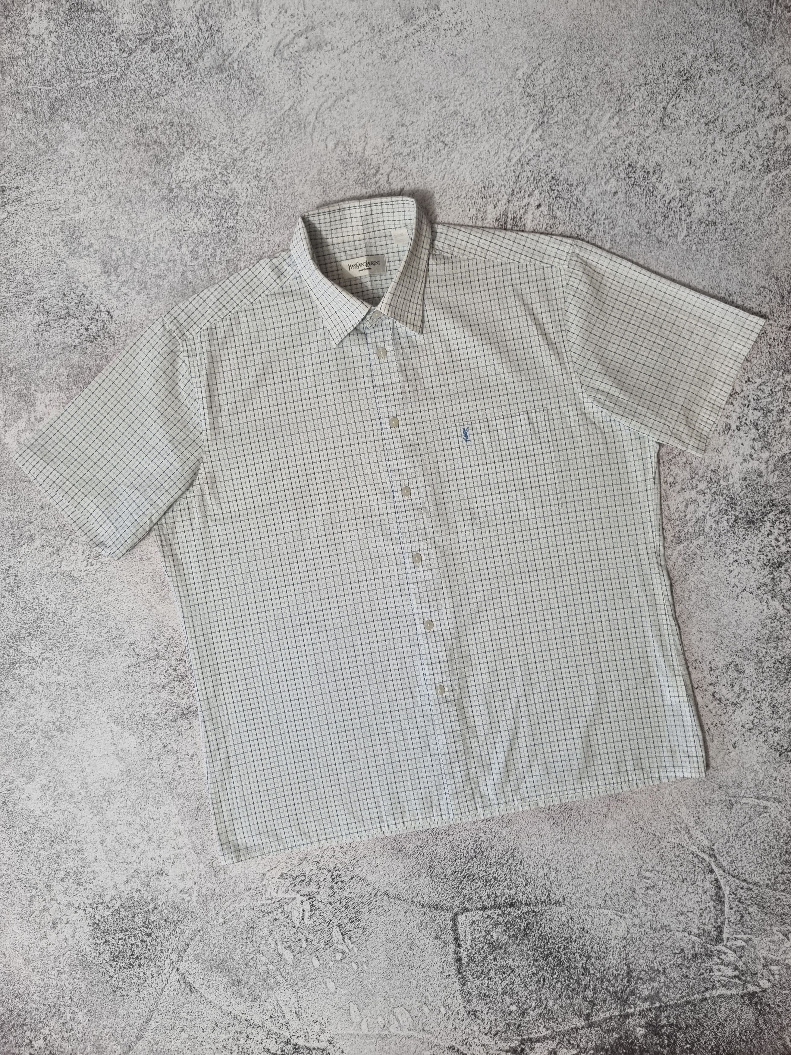Vintage Vintage Yves Saint Laurent Short Sleeve Shirt Size US XL / EU 56 / 4 - 3 Thumbnail