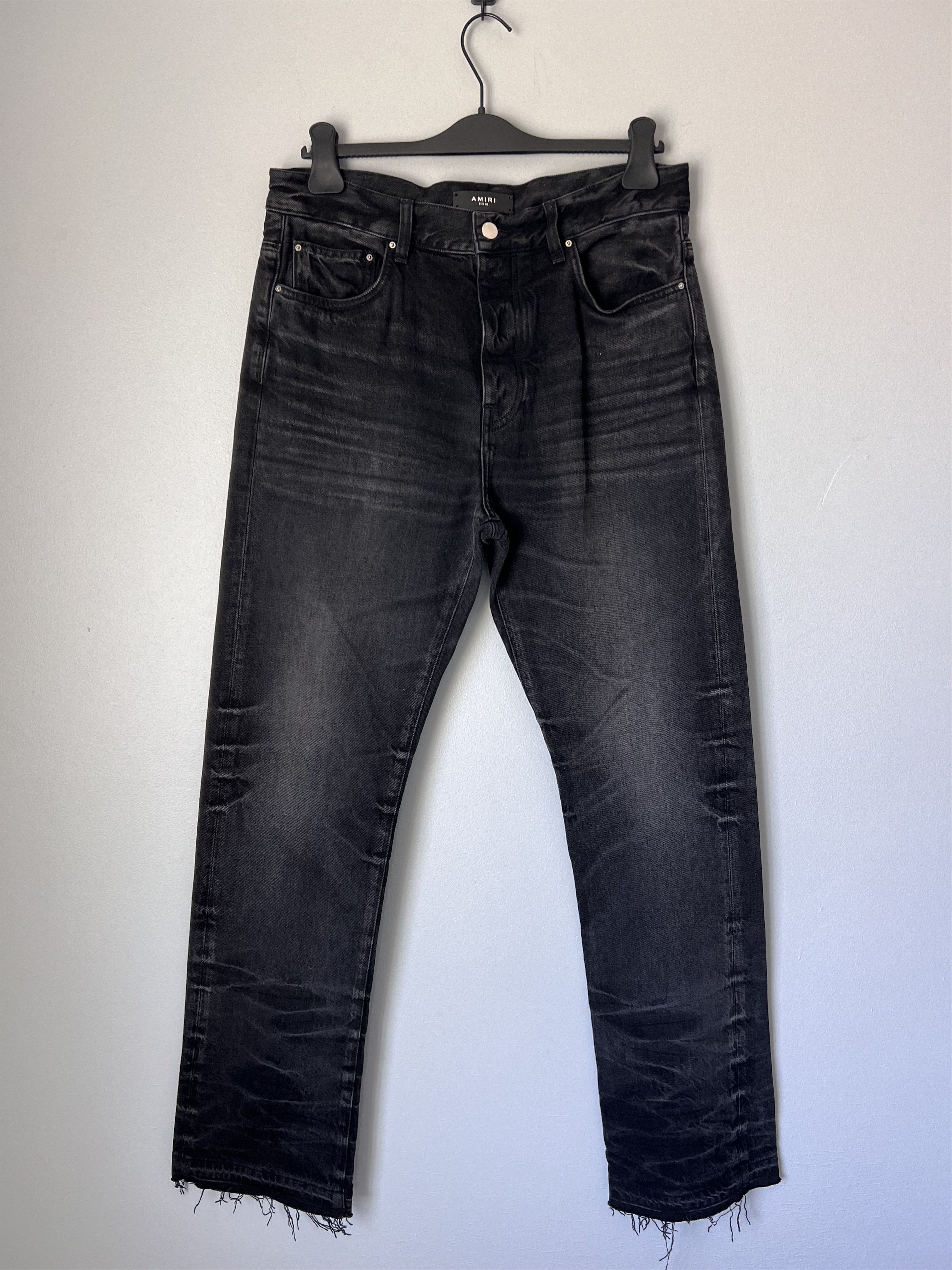 Amiri Amiri Release Hem Straight Leg Jeans in Black Size US 32 / EU 48 - 1 Thumbnail
