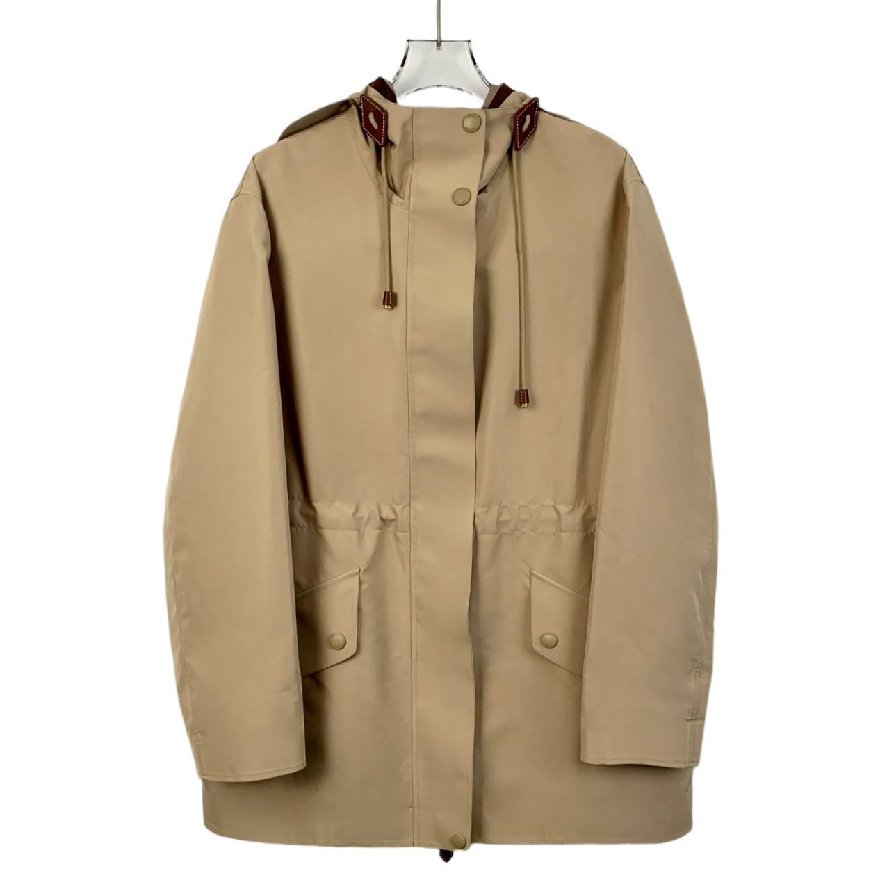 Burberry Burberry Womens Tan Hooded Parka Coat Size US 6 UK 8 With Ch Size S / US 4 / IT 40 - 1 Thumbnail