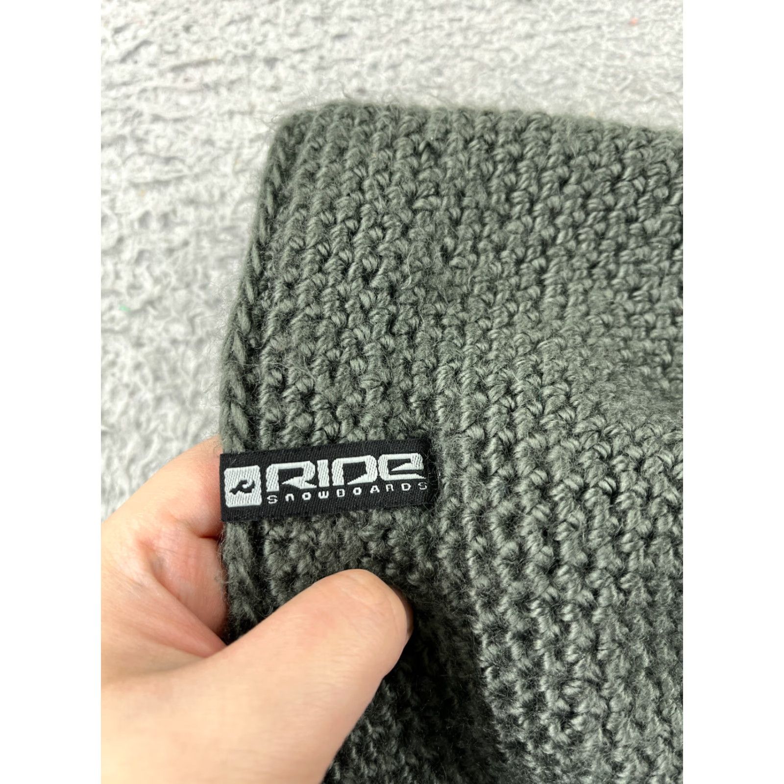 Vintage Ride Snowboards Beanie Toque Gray Pom Knit Embroidered Acrylic Poly Lined Pom Unisex Adults One Size Knit Hat Mens Womens Size ONE SIZE - 5 Thumbnail