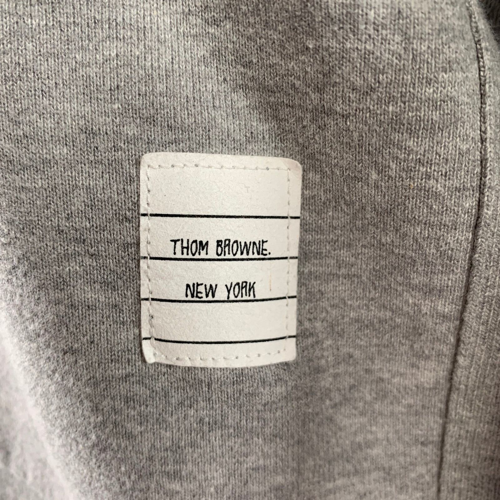 Thom Browne THOM BROWNE L Grey RWB Cotton Stripe Cropped Pullover Size L / US 10 / IT 46 - 2 Thumbnail