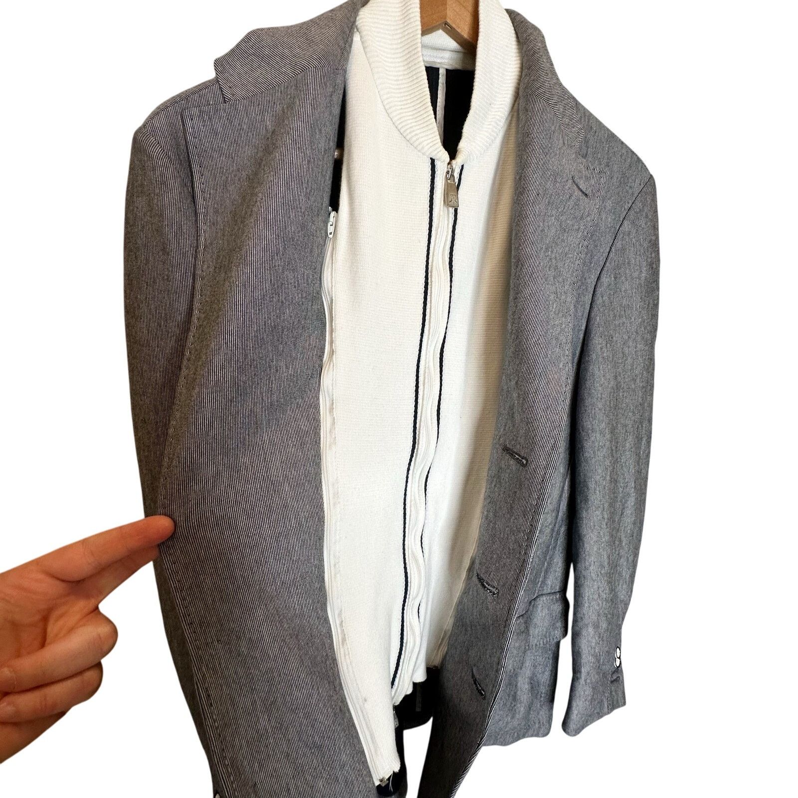 Corneliani Corneliani ID Blazer Jacket Removable Bib US 42R EU 52 Italy Size 42R - 18 Thumbnail