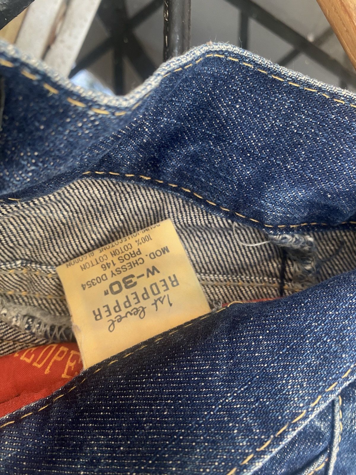 Japanese Brand Red Pepper 'Mr G' Gold Label Indigo Jeans Size US 33 - 11 Thumbnail