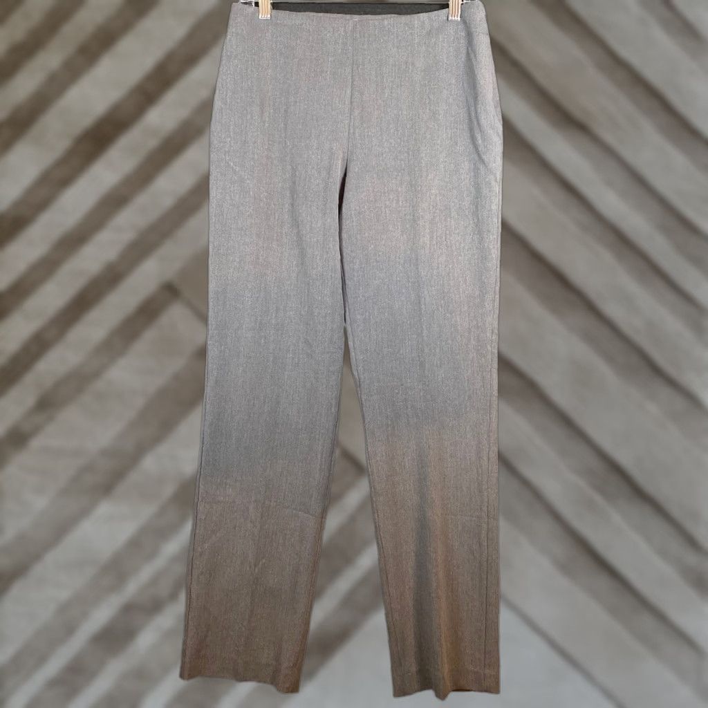 Vintage Chicos Women's Pants Gray Pull On Side Zip Straight Leg Rayon Blend Stretch 0 (S) Size 30" / US 8 / IT 44 - 1 Thumbnail