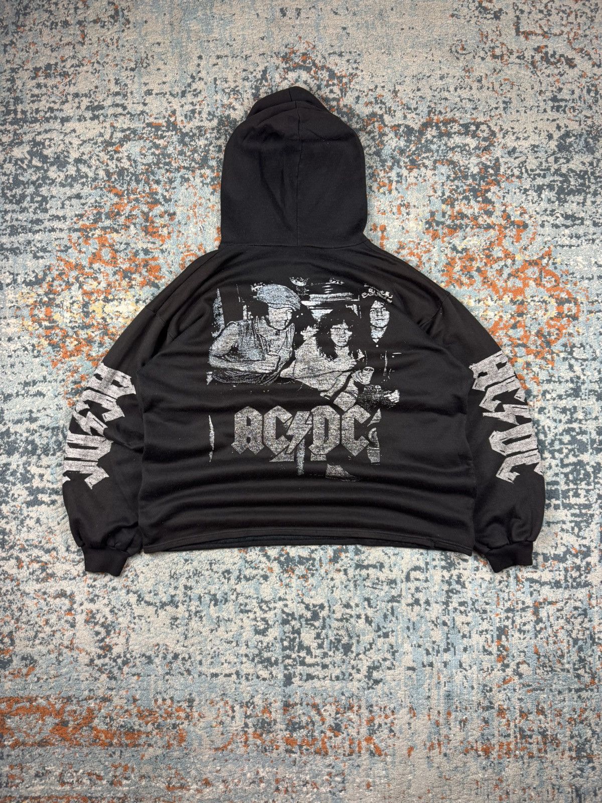 AC/DC × Band Tees × Vintage Vintage 90s AC/DC the razors edge crazy graphic hoodie boxy Size US XL / EU 56 / 4 - 2 Thumbnail