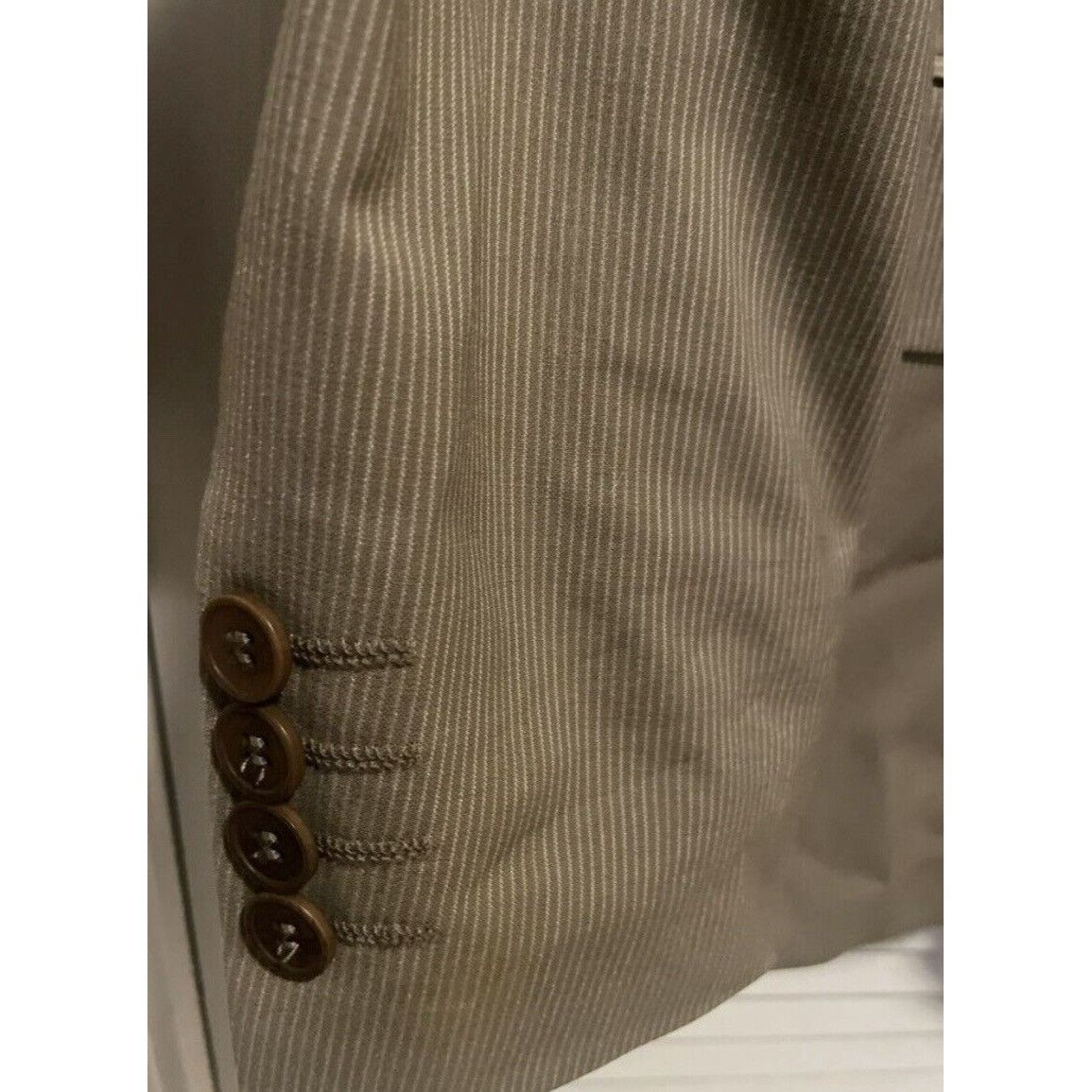 Zara Zara Man Men’s Blazer Brown Striped 2 Button Size 38 Size 38R - 4 Thumbnail