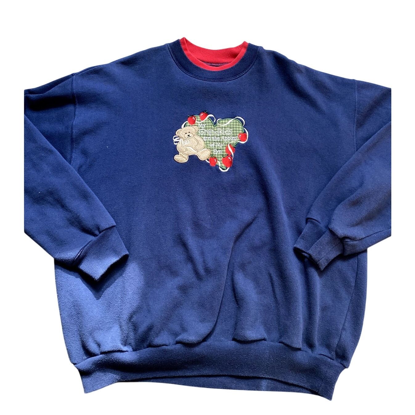 Vintage Vintage 90s Embroidered Grandma Bear Crewneck Sweater Large Size L / US 10 / IT 46 - 1 Thumbnail