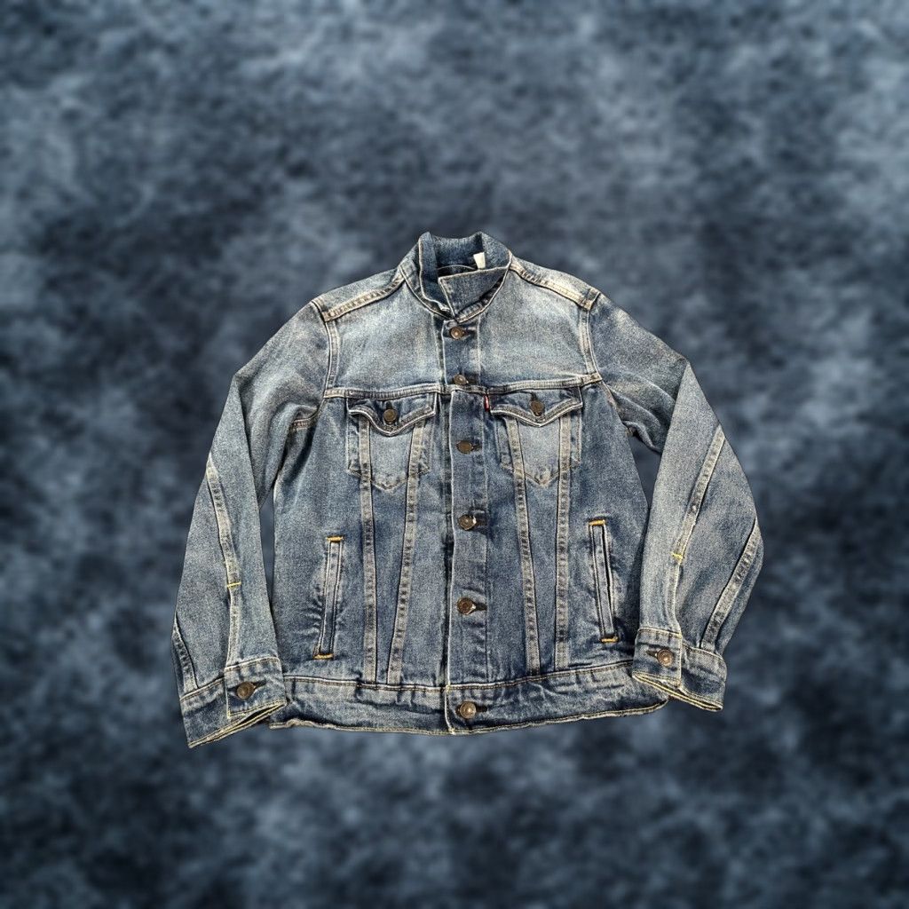 Levi's VINTAGE Levi's Trucker Jacket Denim Blues XS Mens Short Button Pocket Western Size US 27 - 1 Thumbnail
