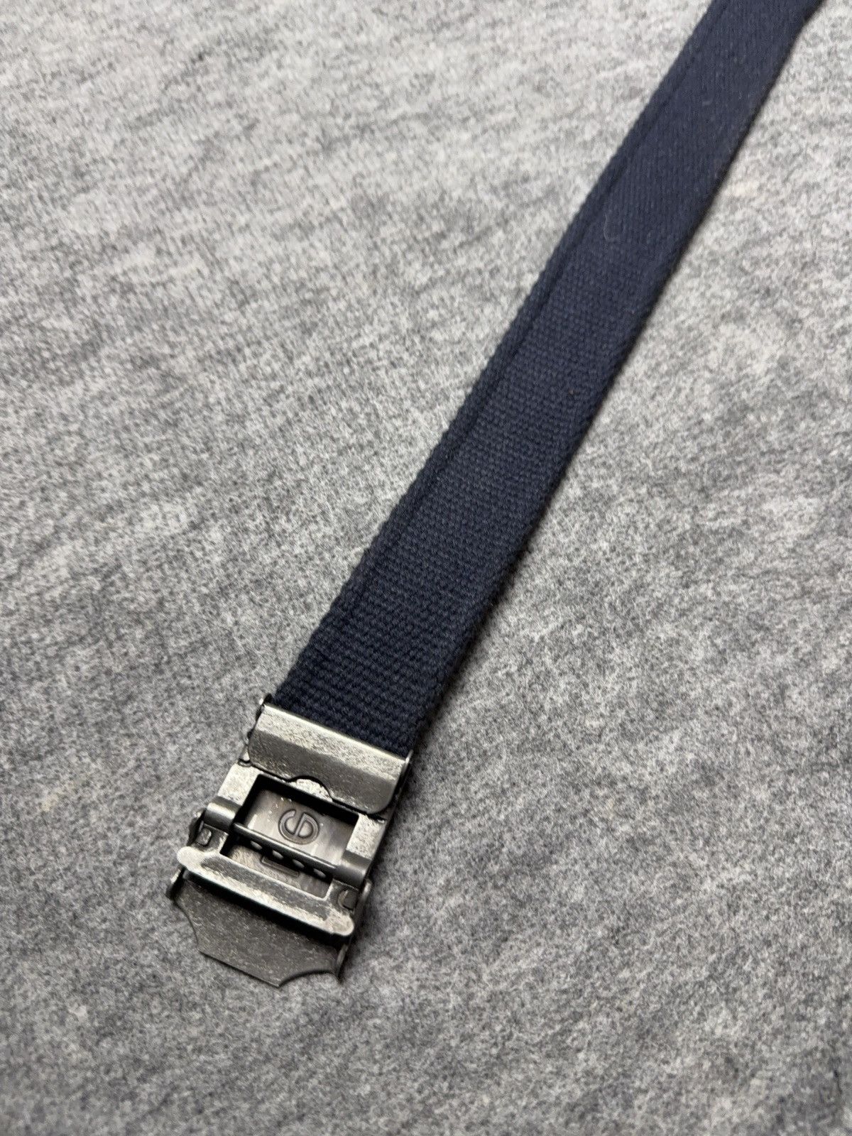 Levi's 00s Y2K Vintage Levi’s Navy Cotton Belt Metal Logo Buckle Size ONE SIZE - 9 Thumbnail