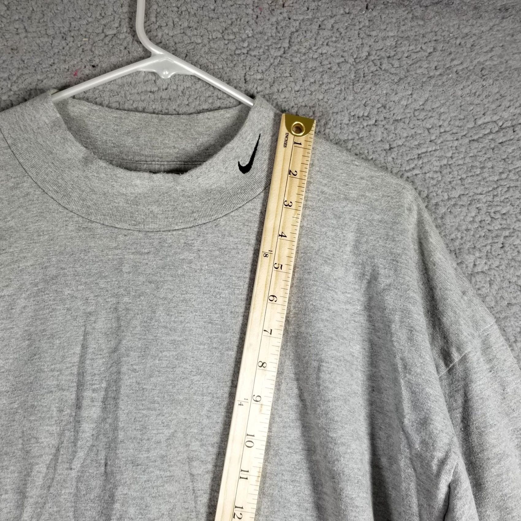 Nike Vintage Nike Shirt Mens 2XL Gray Mock Neck Long Sleeve Swoosh Made USA 90s Size US XXL / EU 58 / 5 - 4 Thumbnail