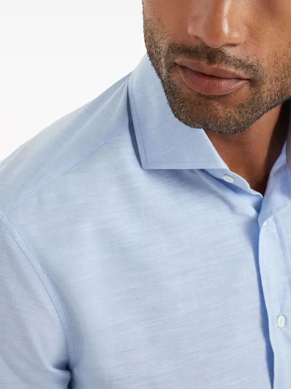 Brunello Cucinelli Shirt in Light Blue Size US L / EU 52-54 / 3 - 3 Thumbnail