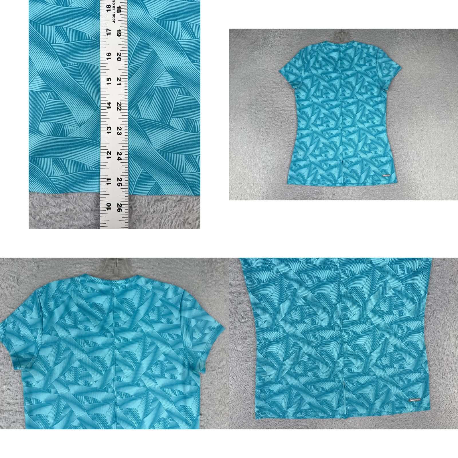 The North Face The North Face Shirt Women XS Blue Crew Vaporwick Poly Geometric T-Shirt Casual Womens Short Sleeve Lightweight Classic Outdoor Size XS / US 0-2 / IT 36-38 - 9 Thumbnail