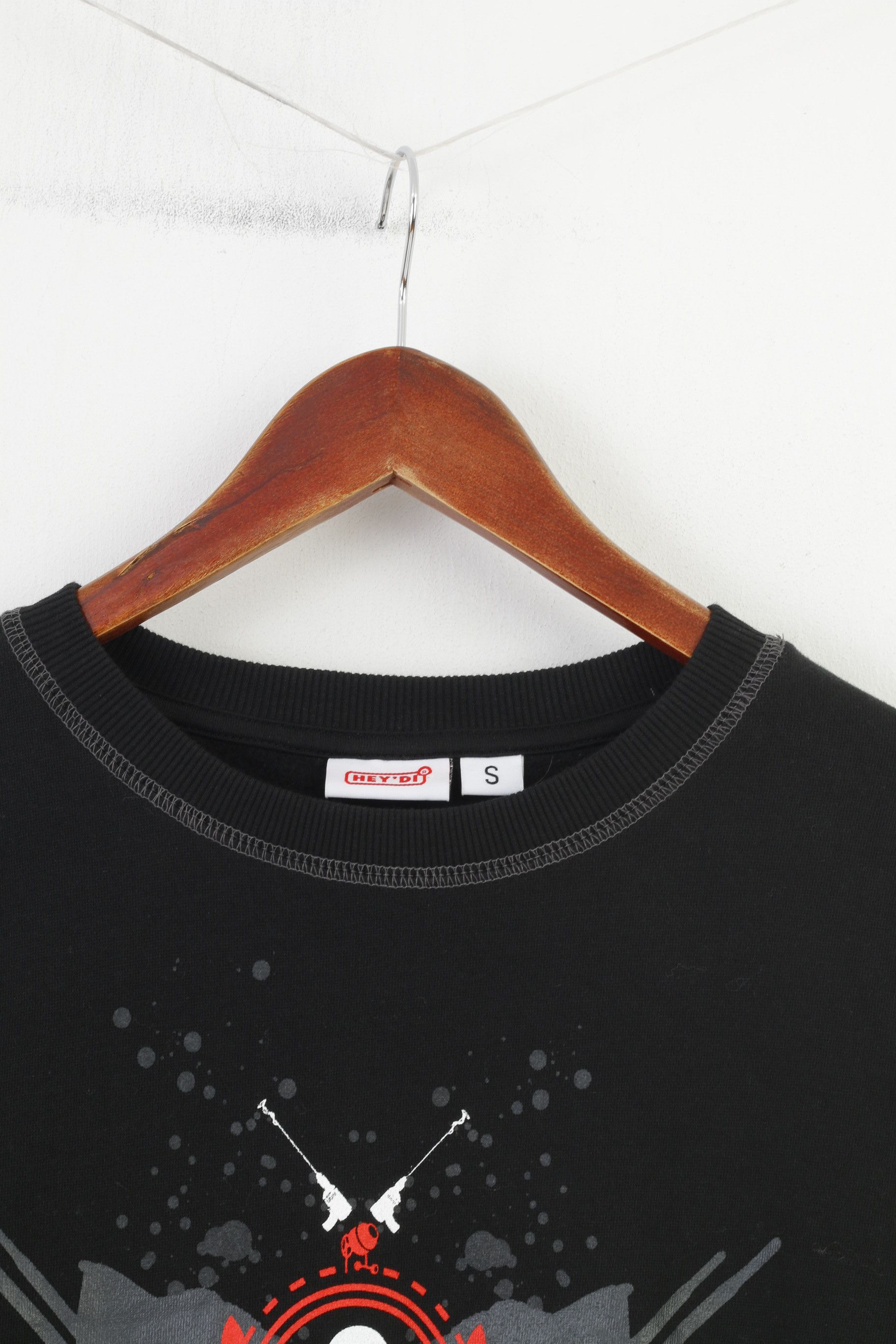 Vintage Hey'di Men S Sweatshirt Black Crew Neck Gamer Padded 4104 Size US S / EU 44-46 / 1 - 2 Thumbnail