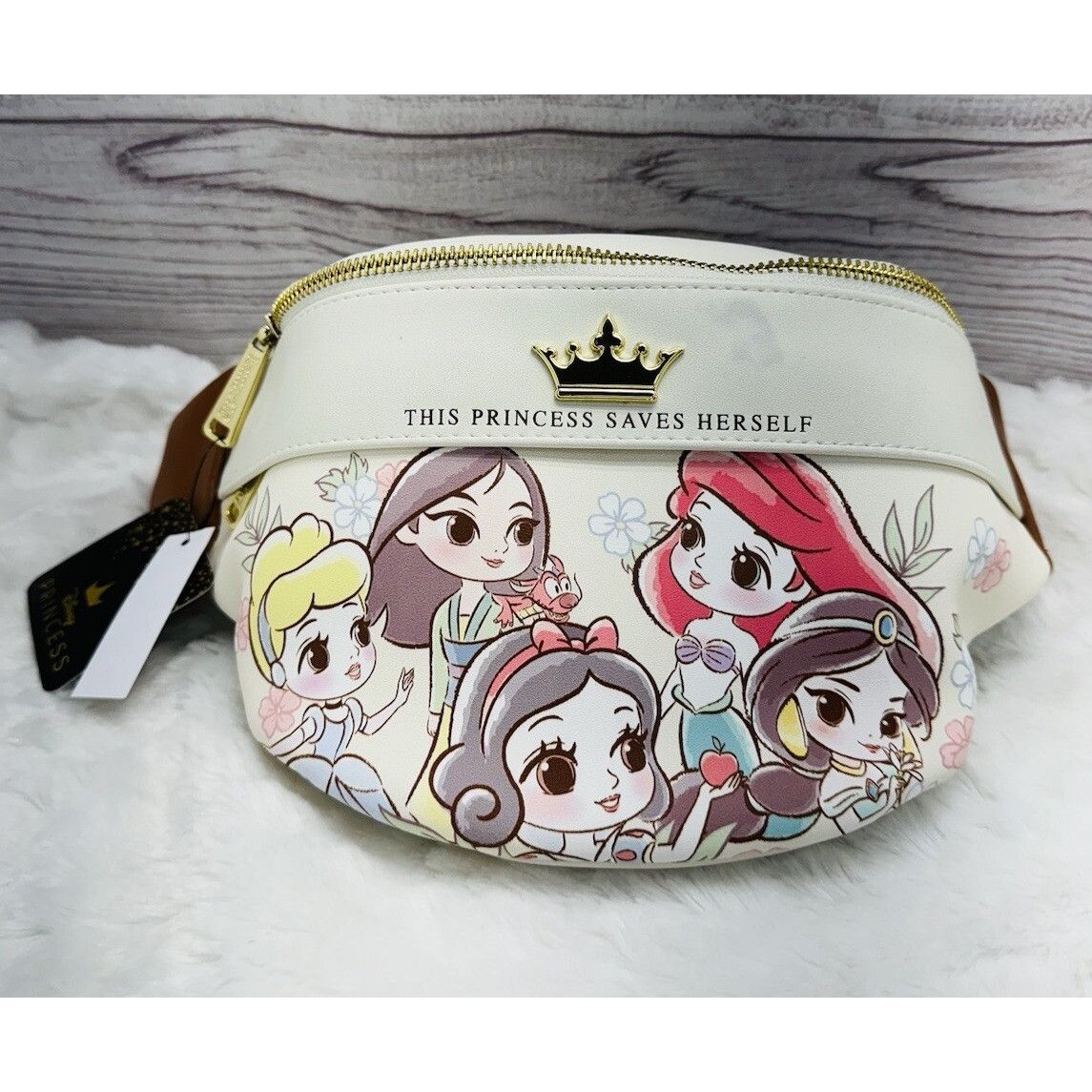 Disney Loungefly Disney Princess Chibi Fanny Pack Ariel Mulan Cinde Size ONE SIZE - 1 Thumbnail
