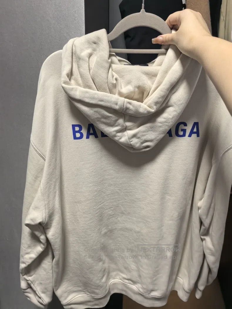 Balenciaga Balenciaga Beige Sweatshirt with Blue Label Size US L / EU 52-54 / 3 - 1 Thumbnail