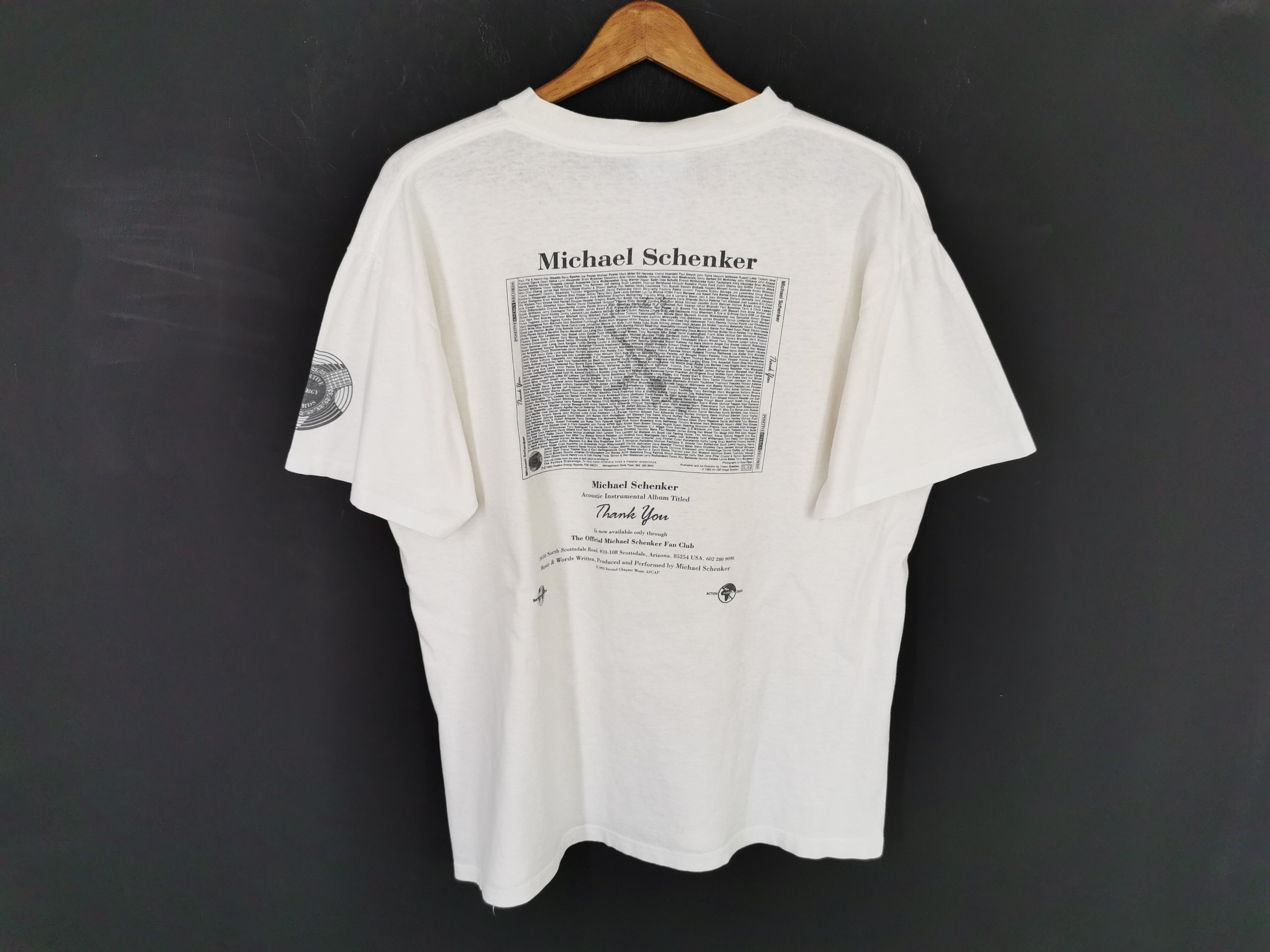 Vintage Vintage 90s Michael Schenker German Guitarist Tee Size US M / EU 48-50 / 2 - 2 Thumbnail