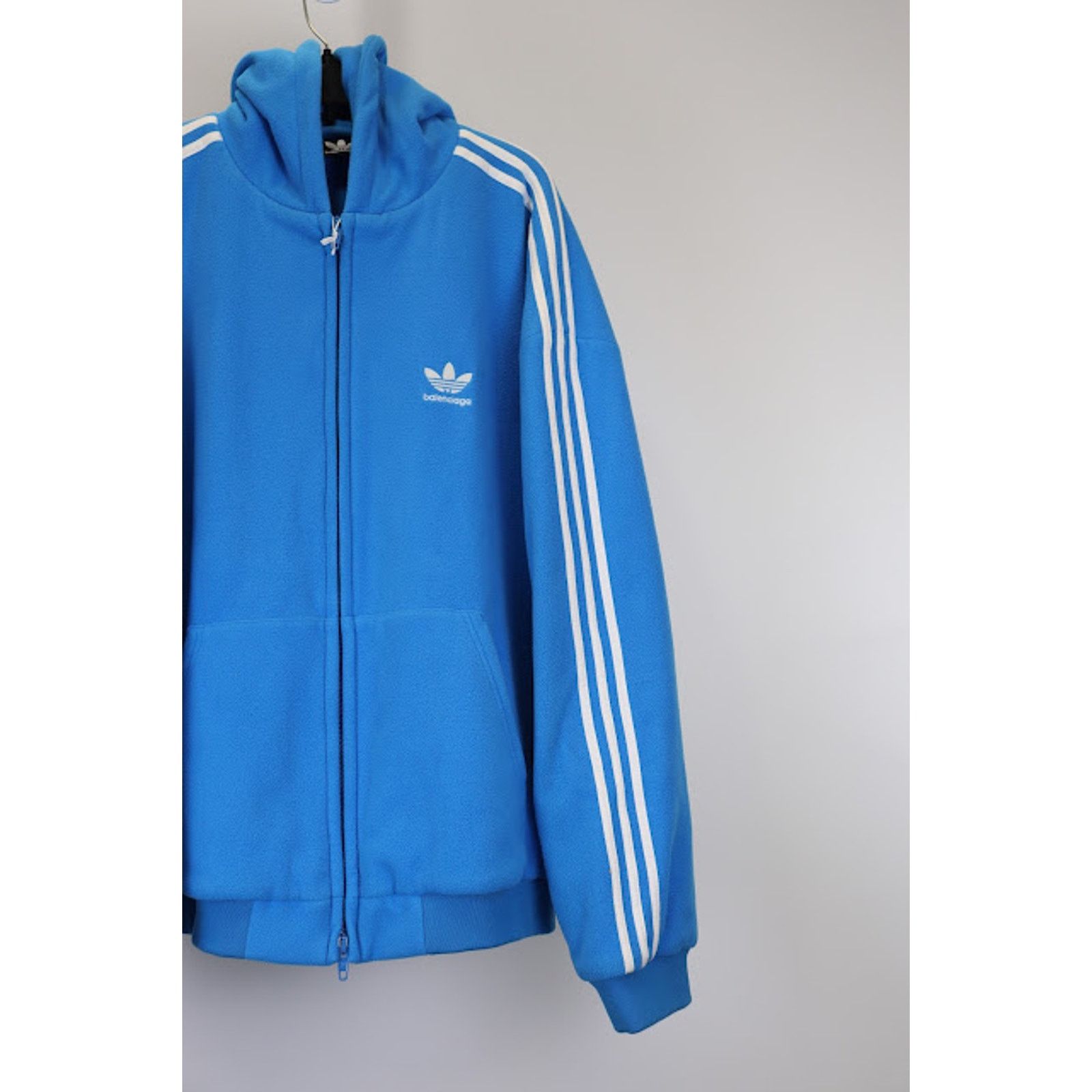 Adidas × Balenciaga o1rshd1 Fleece Hoodie in Blue Size US XS / EU 42 / 0 - 6 Thumbnail