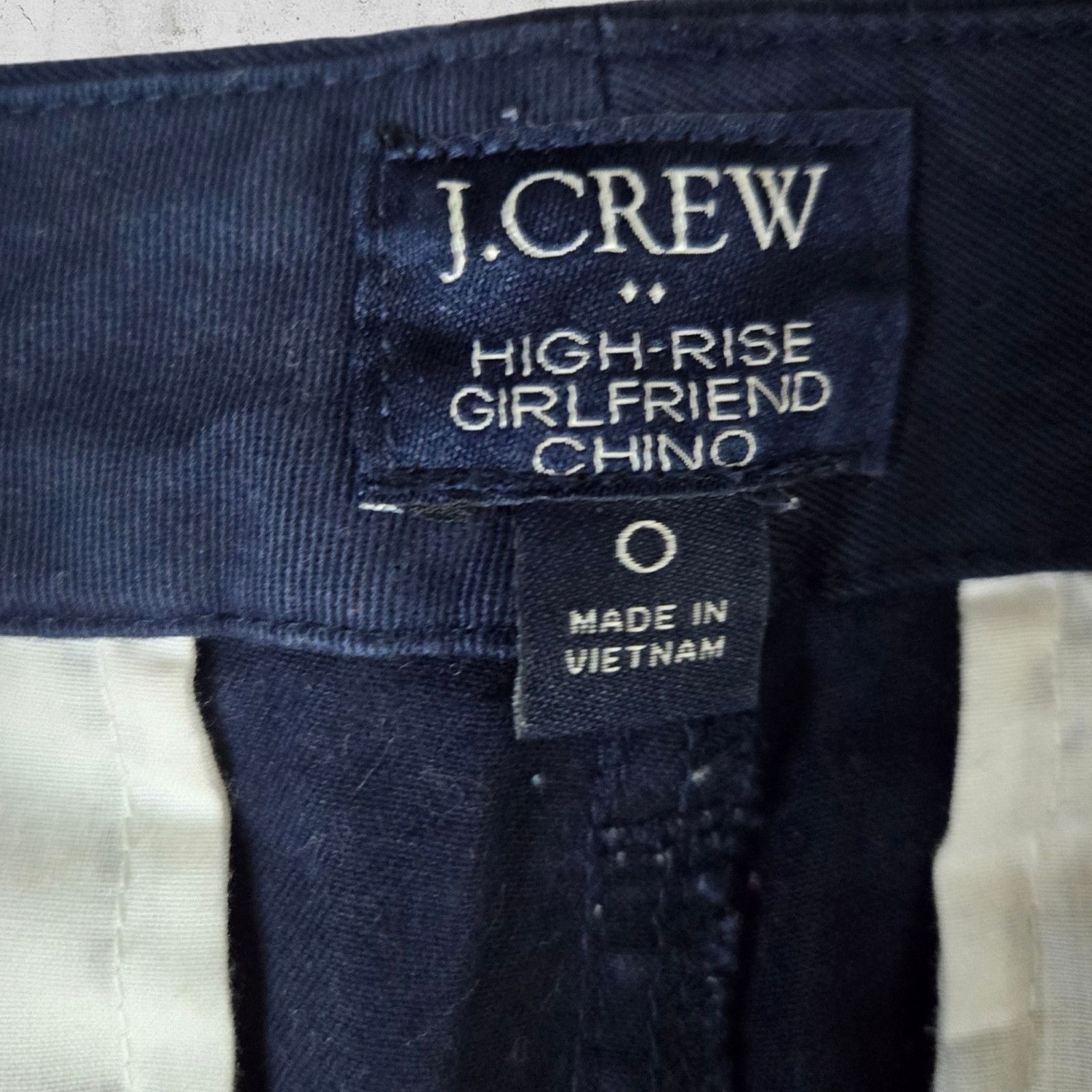 J.Crew J Crew Navy Girlfriend Slimming Straight Pants Size 0 Size 25" / US 0 / IT 36 - 4 Thumbnail