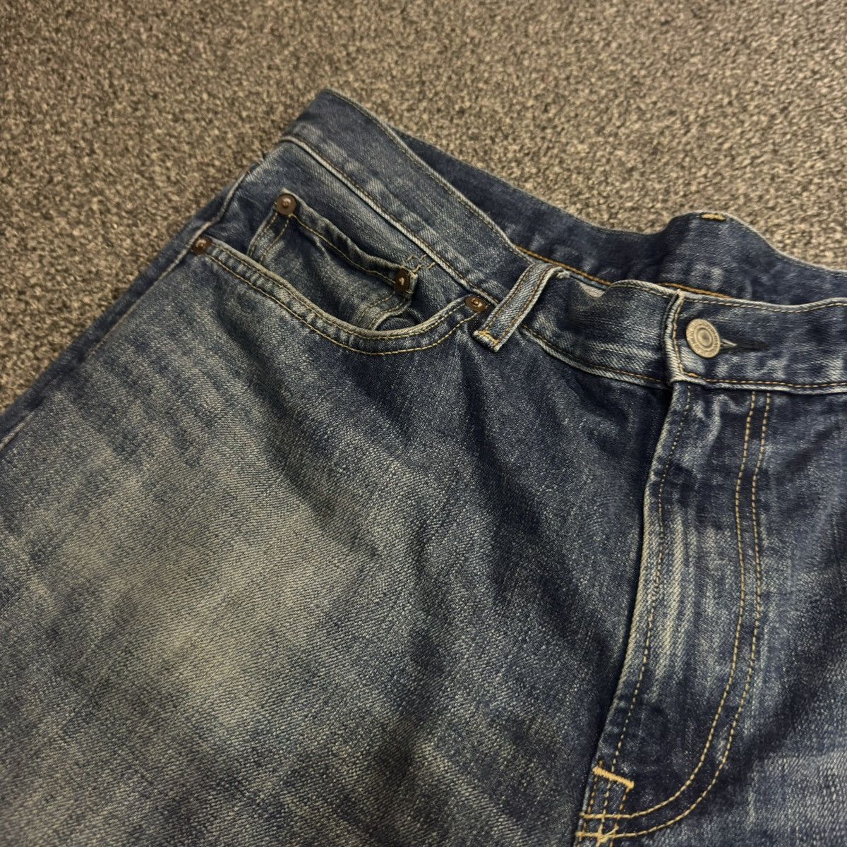 Undercover × Uniqlo Vintage Y2K Uniqlo UJ Distressed Denim Jeans W36 Size US 36 / EU 52 - 11 Thumbnail