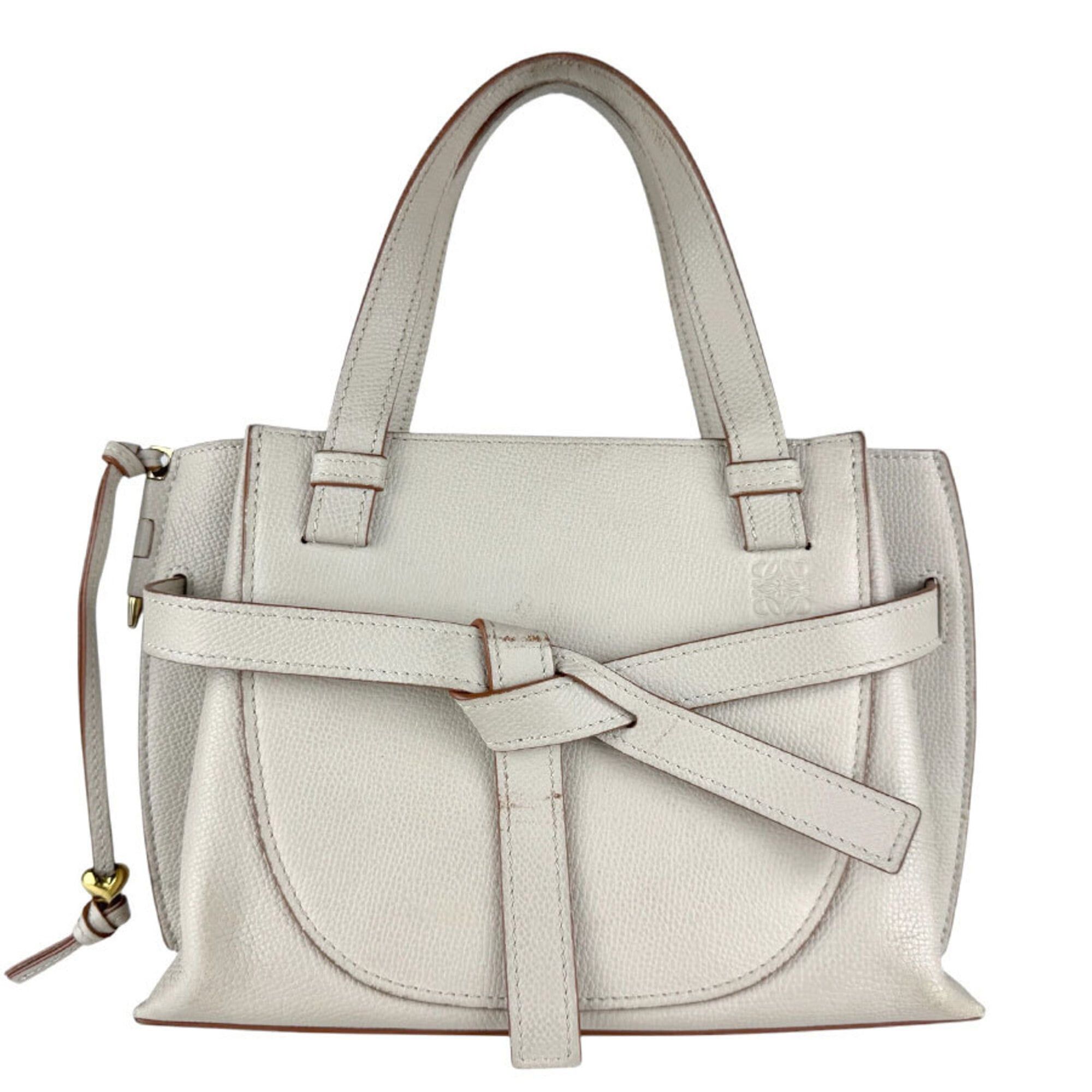 Loewe Loewe Handbag Shoulder Bag Gate Top Handle Leather Light Greige Gold Women's Free Shipping z9179 Size ONE SIZE - 1 Thumbnail