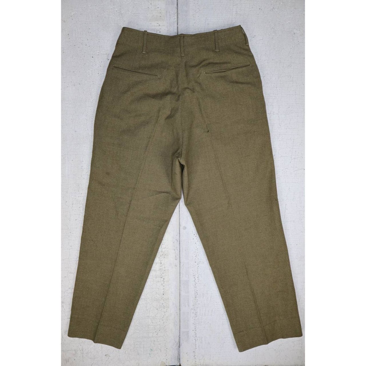Vintage Vintage Military WW2 Trousers Wool Green Pants 33x31 Size US 33 - 2 Thumbnail