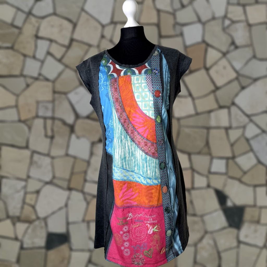Desigual Desigual Dress XL Womens A-Line Multicoloured Knee Length Size XL / US 12-14 / IT 48-50 - 1 Thumbnail