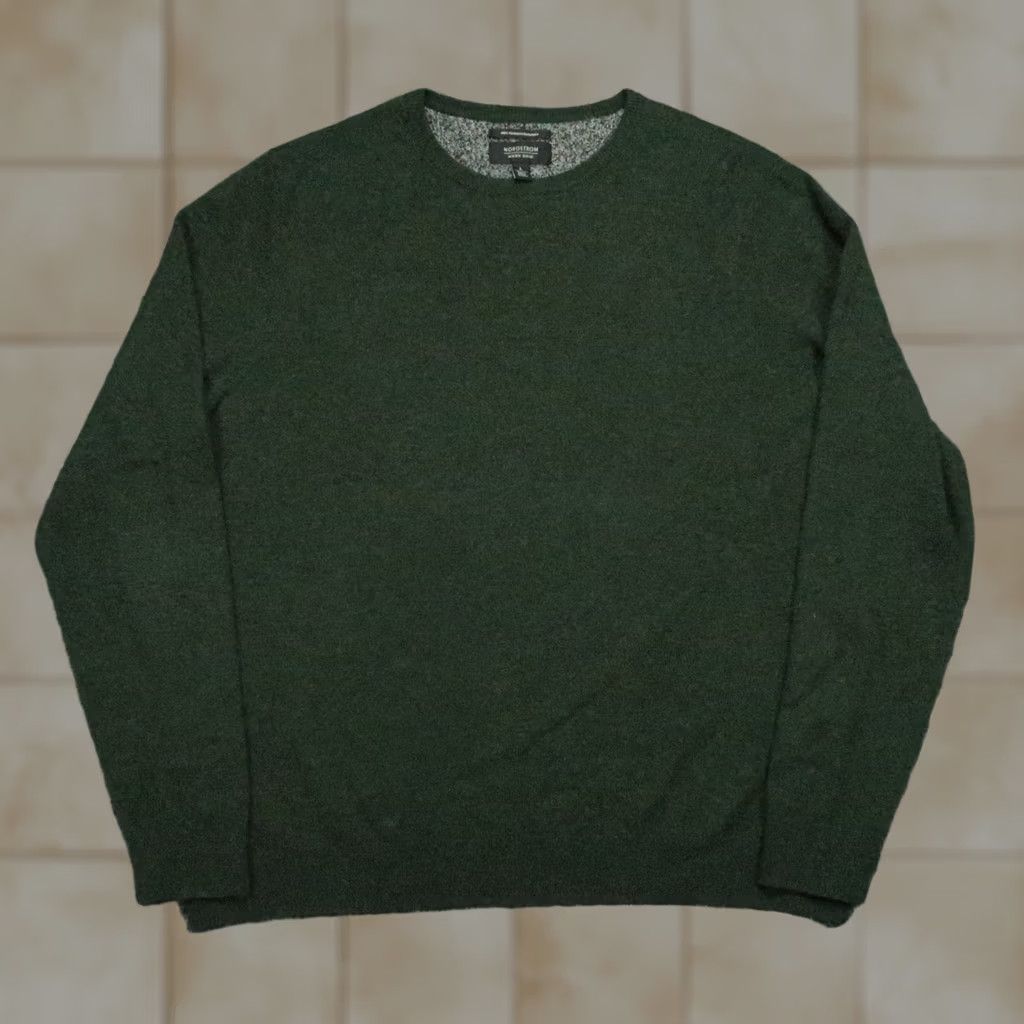 Nordstrom Nordstrom Sweater Mens Large Green 100% Cashmere Pullover Crew Neck Knit Casual Workwear Size US L / EU 52-54 / 3 - 1 Thumbnail