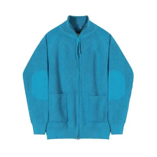 VIBE Blue Full Zip Cardigan Sweater Size US M / EU 48-50 / 2 - 3 Thumbnail