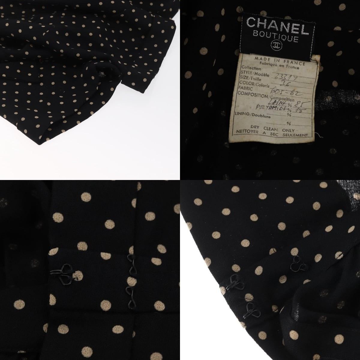 Chanel Chanel One Piece Silk Black CC Shirt Size ONE SIZE - 5 Thumbnail