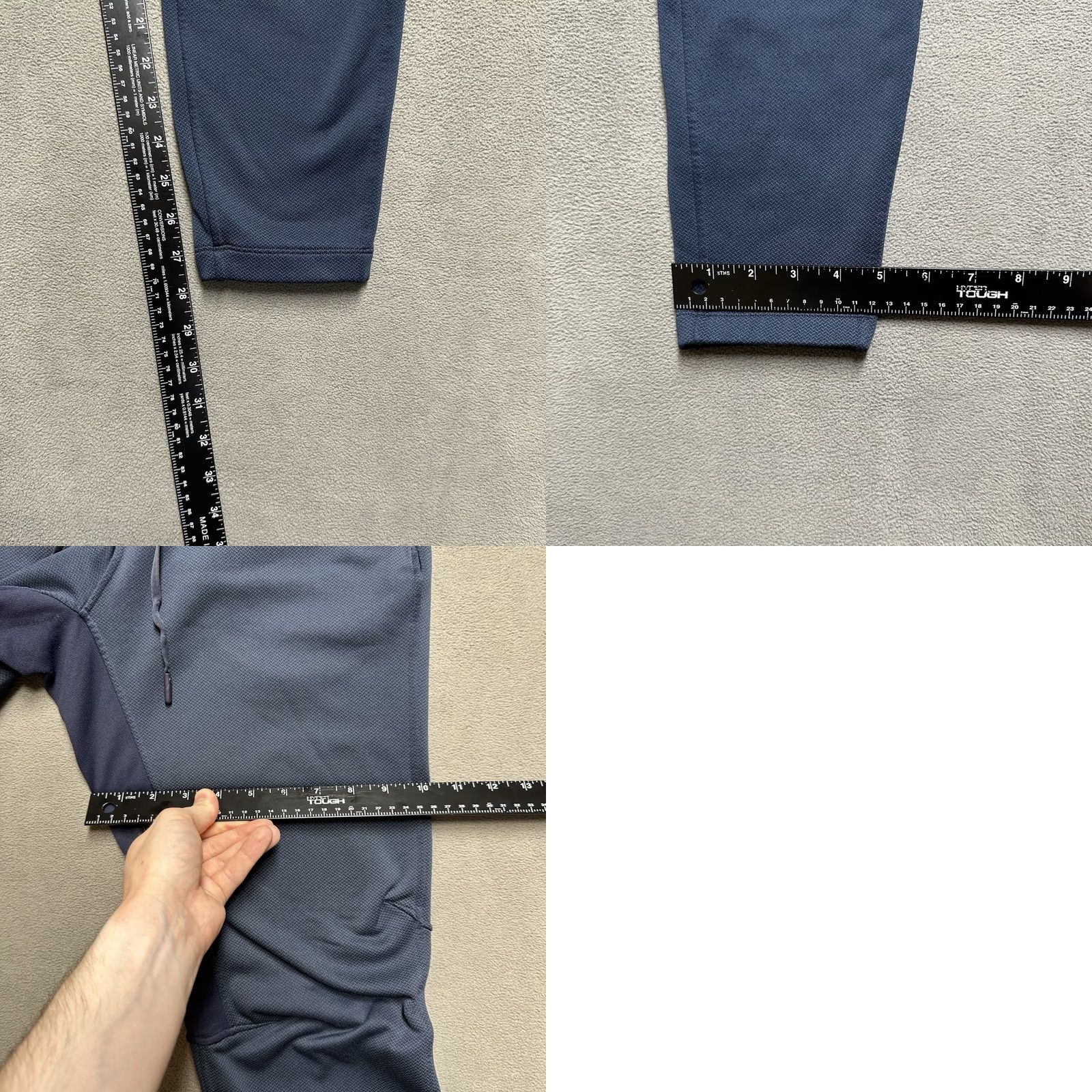 Lululemon Lululemon Pants Mens Small Navy Blue Grid Tech Drawstring Jogger Active LM5577S Size US 29 - 9 Thumbnail