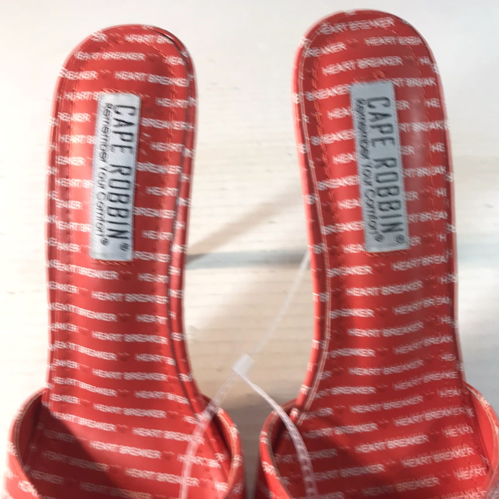 Vintage Cape Robin Women's 4.5in Open Toe Stiletto Heels Red/White Casual Party Shoes Size 9 Size US 9 / IT 39 - 4 Thumbnail