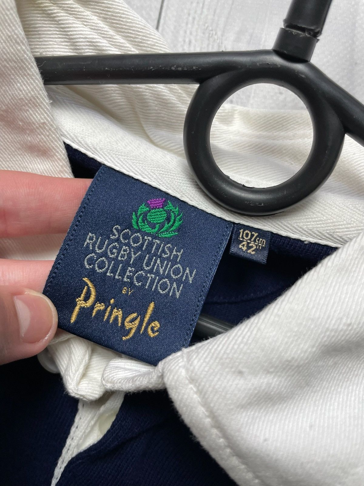 Vintage Vintage Scotland rugby jersey size S/M navy rare Pringle Size US S / EU 44-46 / 1 - 3 Thumbnail