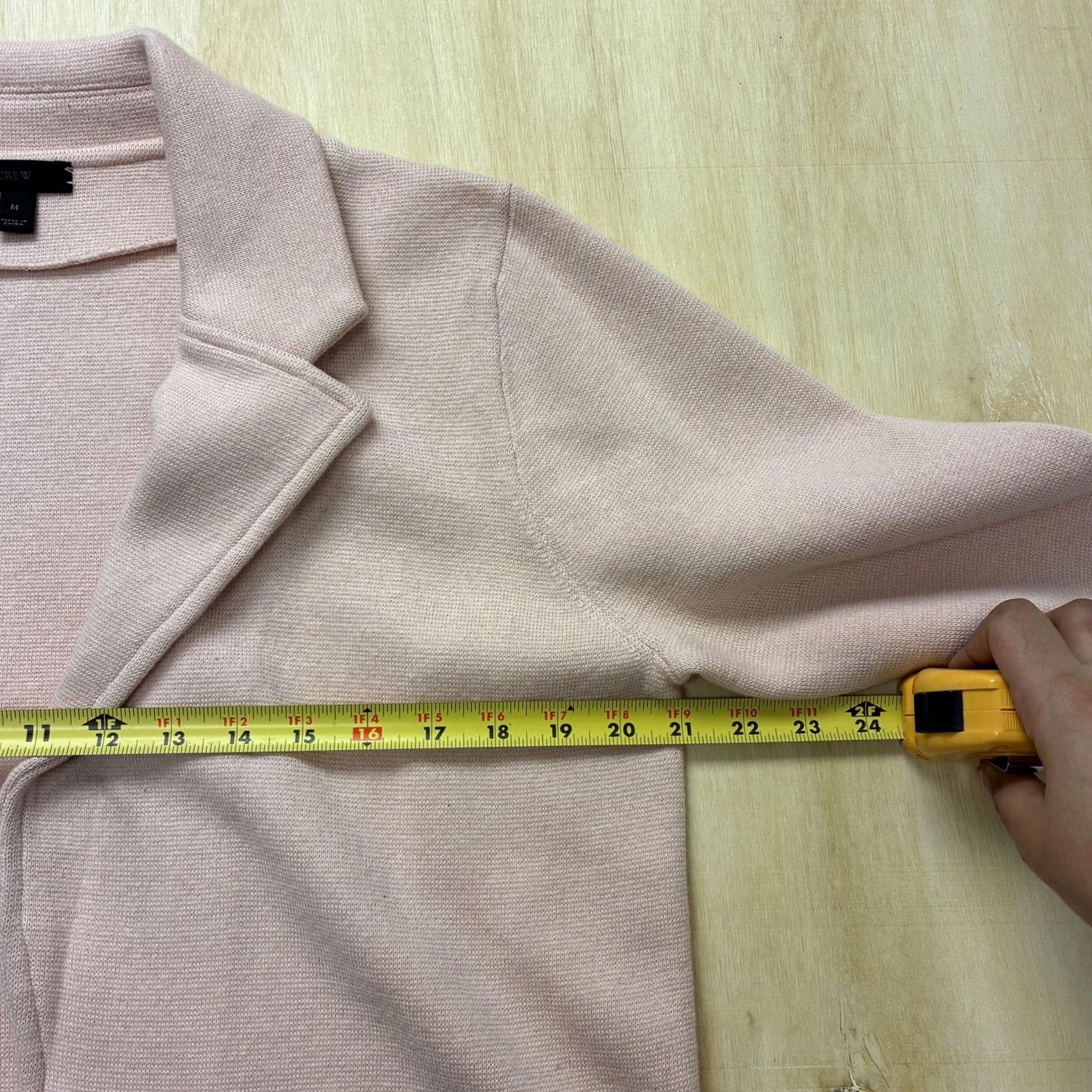 J.Crew J. Crew Cardigan Sweater Womens Medium Pink Collared Open Front Pockets Knit Size M / US 6-8 / IT 42-44 - 7 Thumbnail